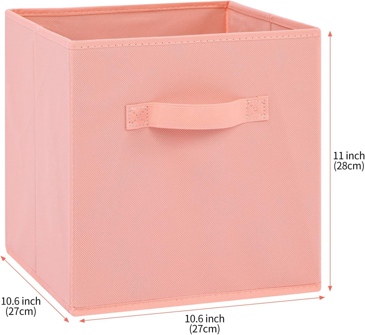 Stero Fabric Storage Bins 6 Pack Fun Colored Durable Storage Cubes with Handles Foldable Cube