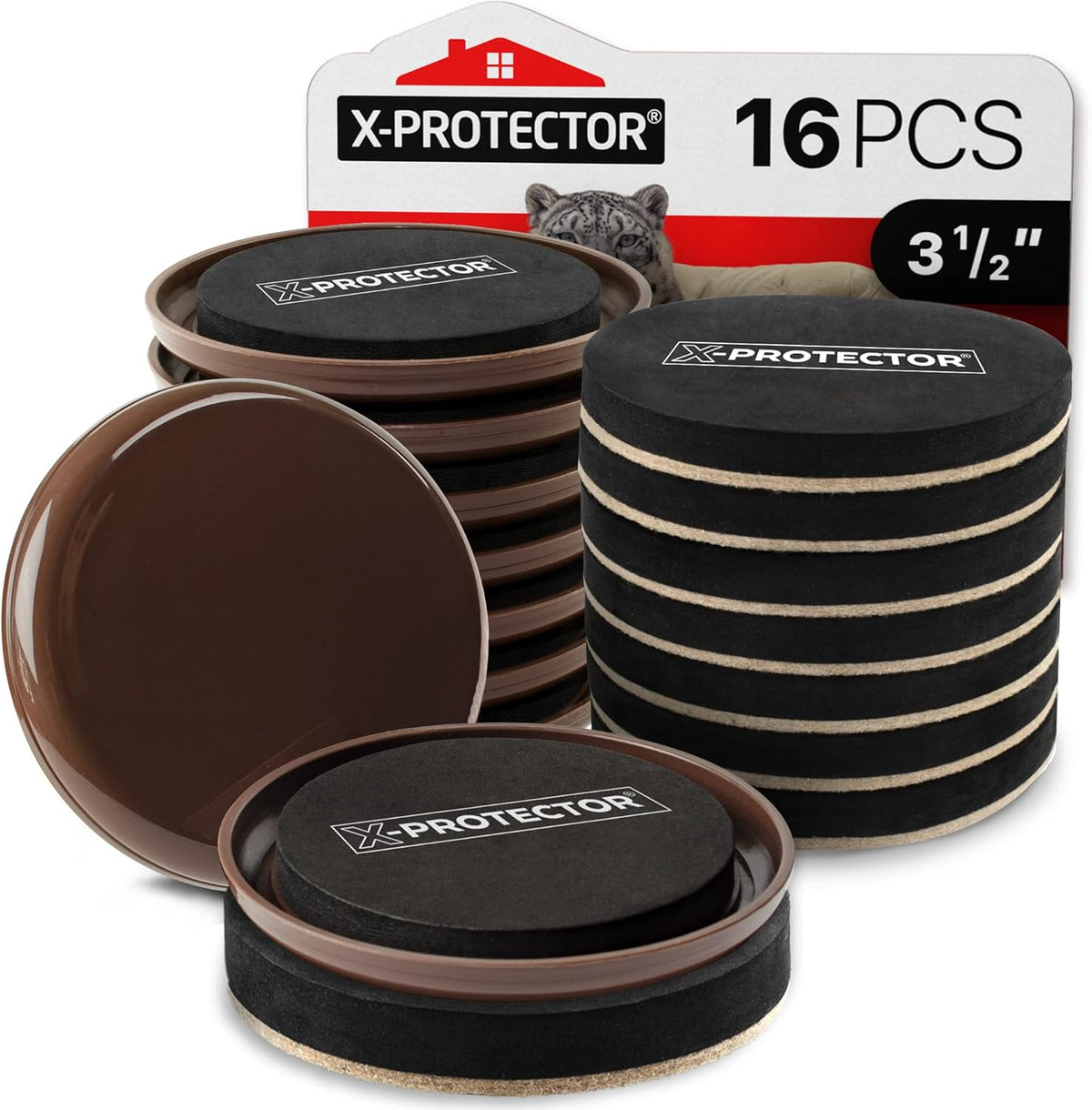 Furniture Sliders X-PROTECTOR 16 PCS – Furniture Sliders Hardwood Floors & Felt Furniture Movers
