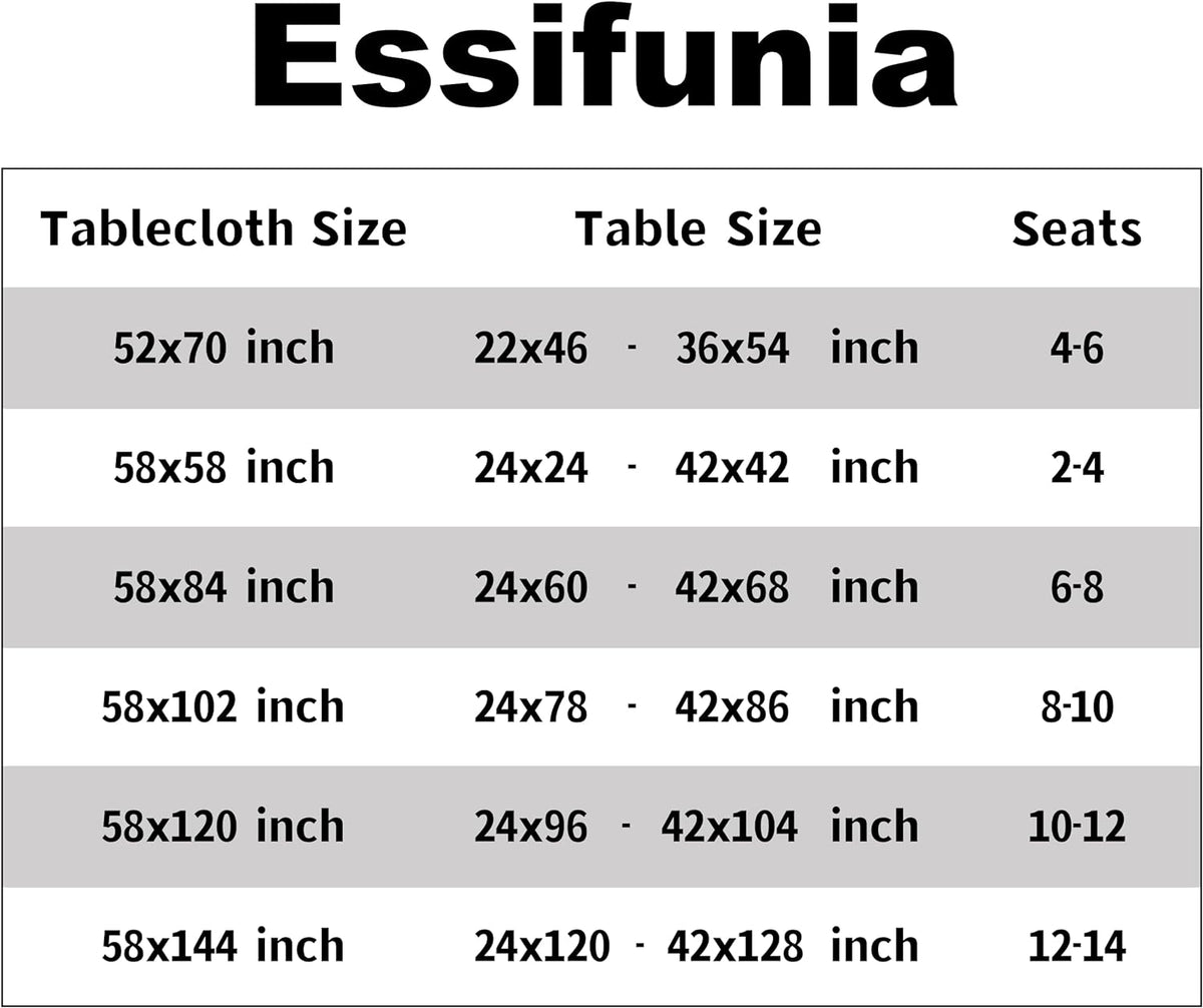 Waterproof Plaid Tablecloth Fabric - Square 58x58 Inch Classic Gingham Checker Table Cloth for