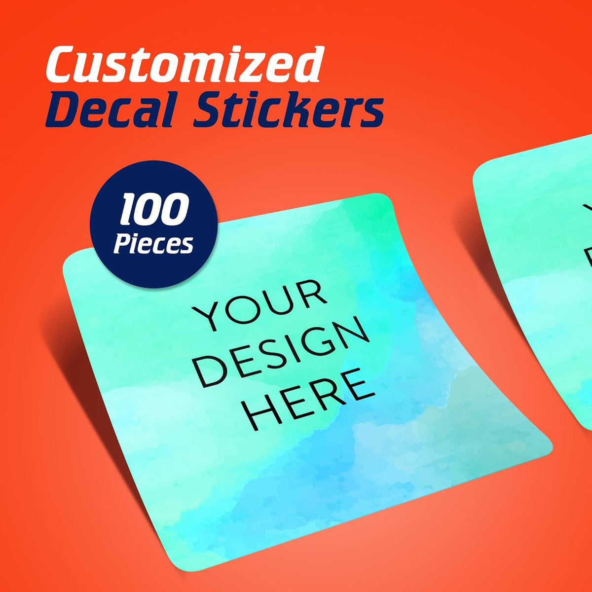 100 Custom Vinyl Stickers - Upload Your own Image, Text, Design, Logo - Personalized Logo Labels