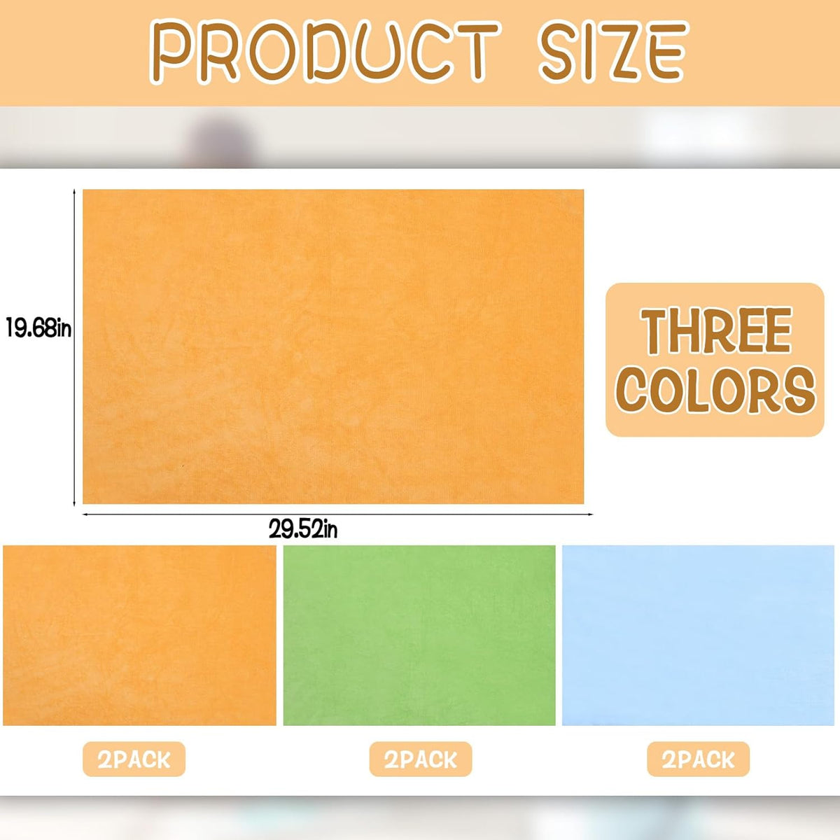 6 Pack Extra Large Microfiber Cleaning Cloths 20"x30", Lint-Free Reusable Towels for Home, Glass
