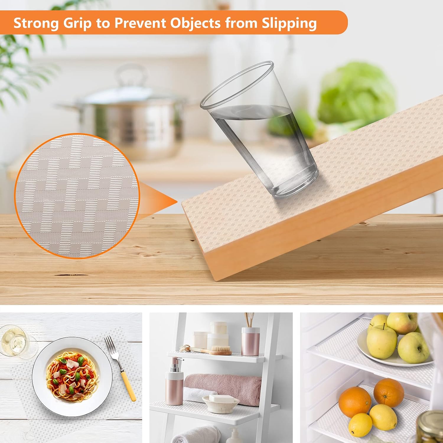 Shelf Liners for Kitchen Cabinets Refrigerator Liners Waterproof Kitchen Cupboard Liner Durable