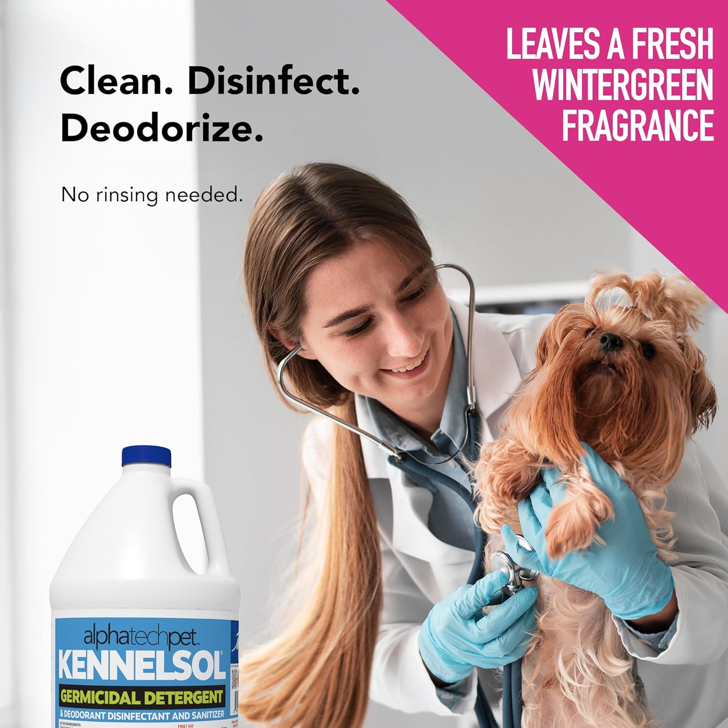 ATP KennelSol 1-Step Kennel Cleaner - 1 Gallon Liquid Disinfectant, Effective Against Bacteria and