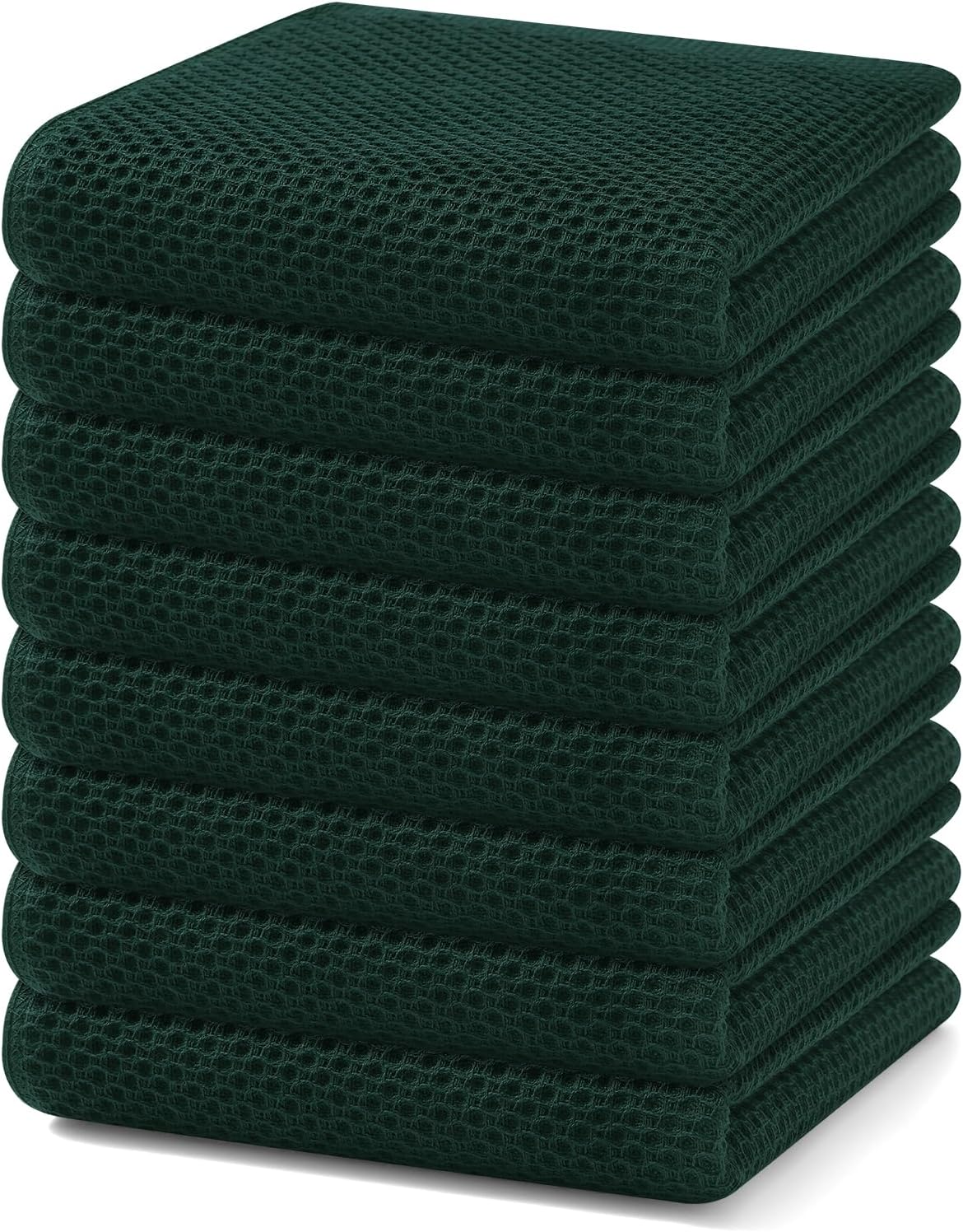 Homaxy 100% Cotton Waffle Weave Kitchen Dish Towels, Ultra Soft Absorbent Quick Drying Cleaning