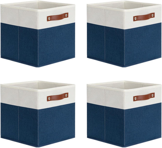 DULLEMELO Fabric Bins for Cube 11x11, Gift Baskets Empty for Boy Girl Mother Father Christmas