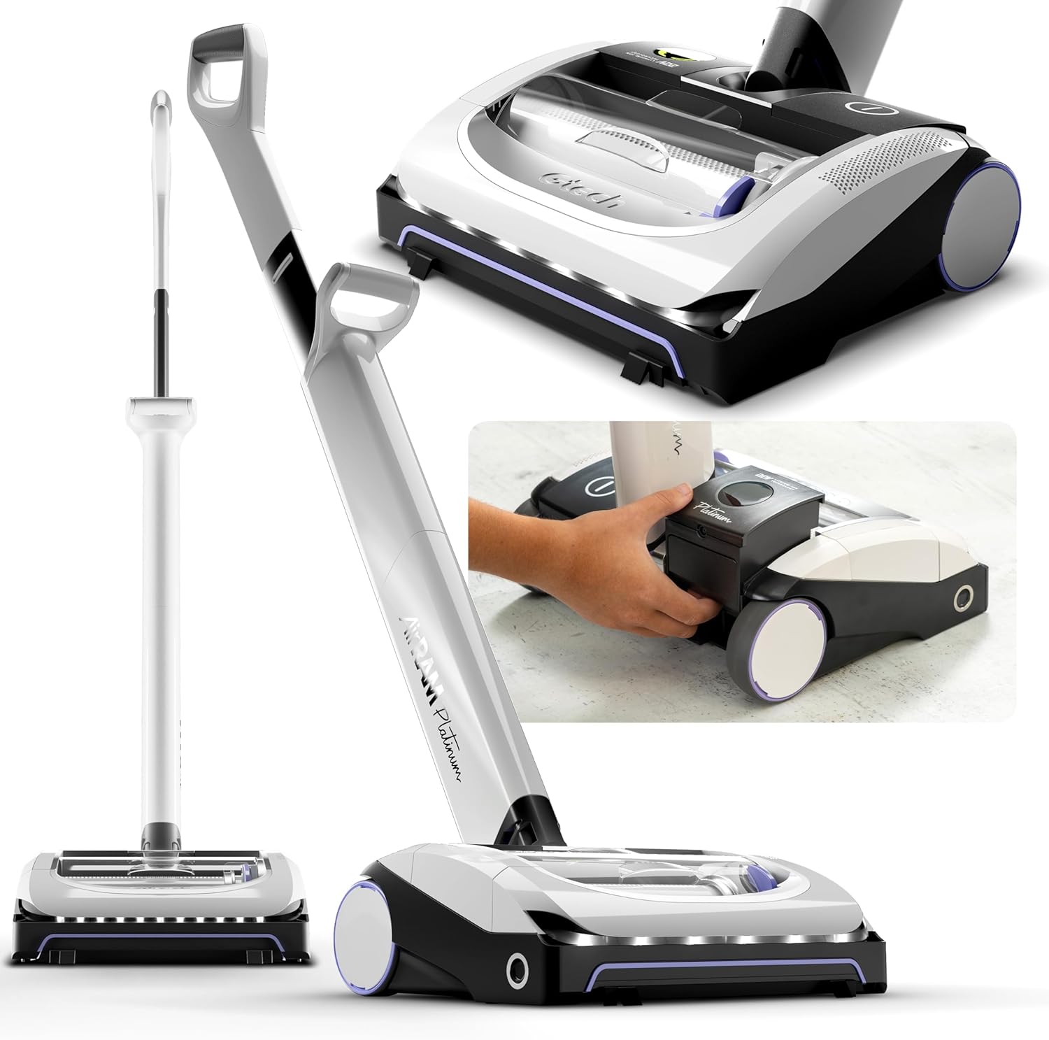 Gtech AirRAM Platinum Cordless Vacuum Cleaner - Includes Anti-Hair Wrap Brush Bar - Perfect for