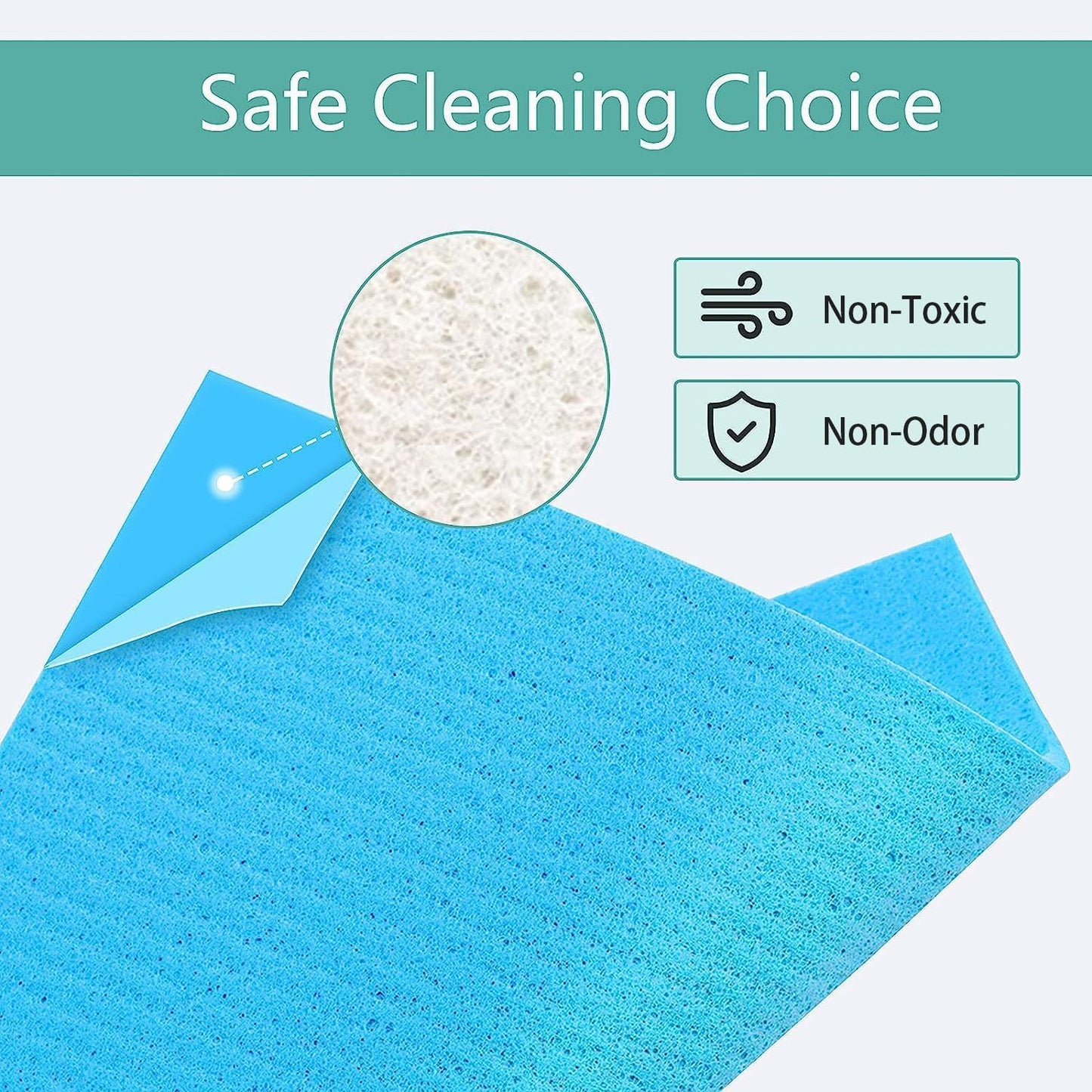 HOMEXCEL Swedish Dishcloths for Kitchen 20 Pack, Sponge Dish Cloth for Counters & Washing Dishes