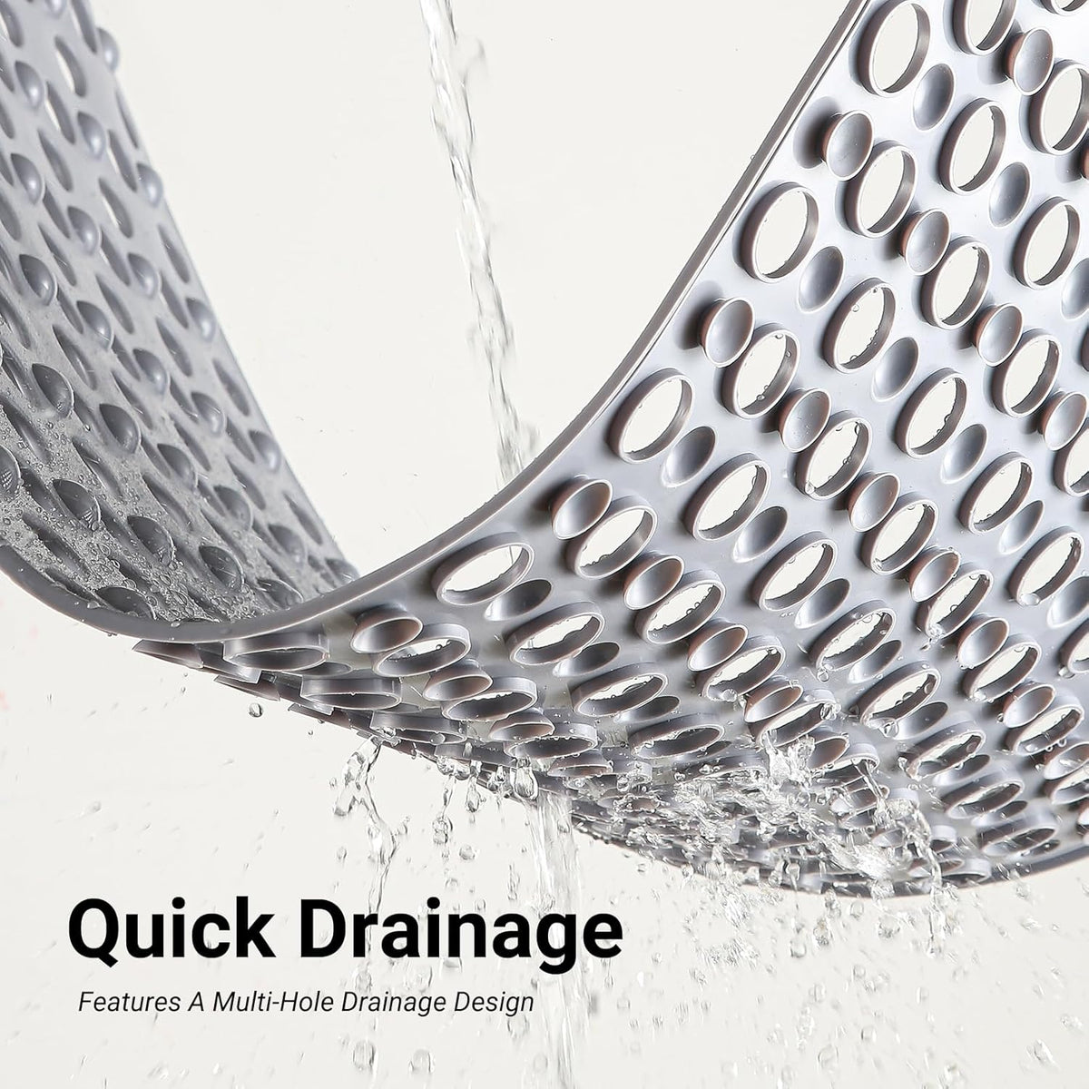 Non Slip Bathtub Mat and Shower Mat 31x17 inch,Bath Mat with Quick Dry Drain Holes and Suction