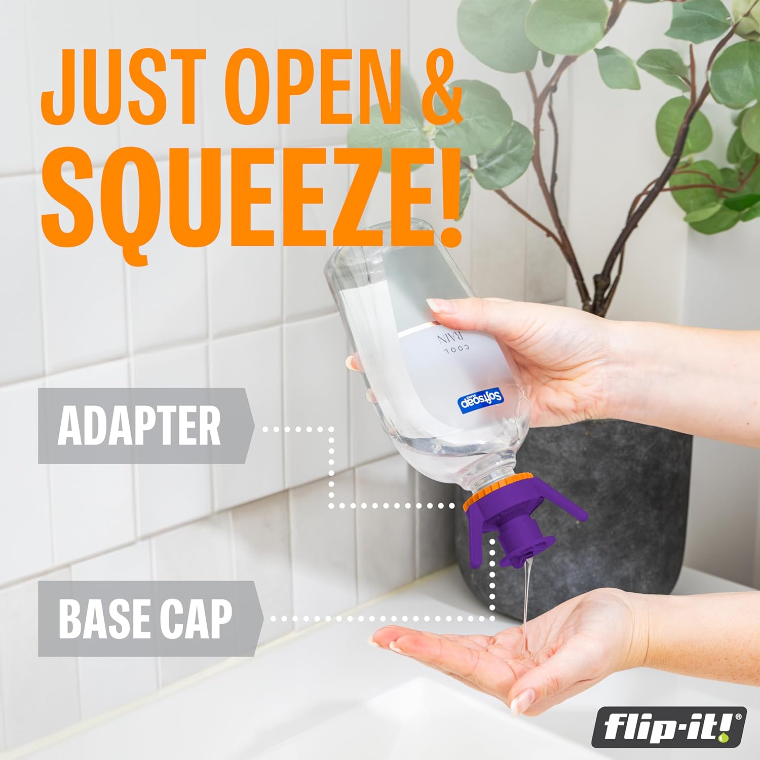 Flip-It! Bottle Emptying Kit – 6 Bottle Pack - No more wasted product - Fits most plastic bottles