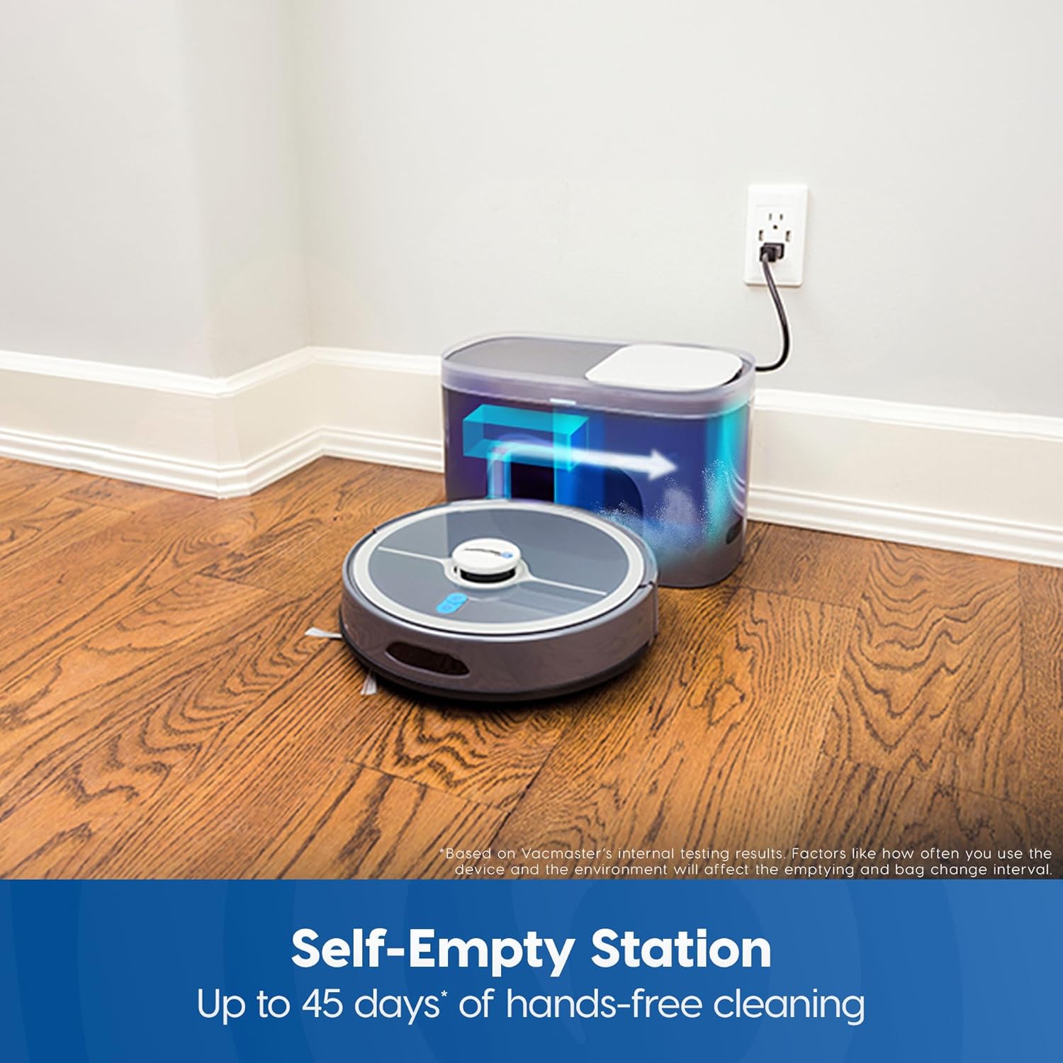 Vacmaster V10i 3-in-1 Robot Vacuum and Mop Combo with Self-Empty Station for 45 Days, LiDAR