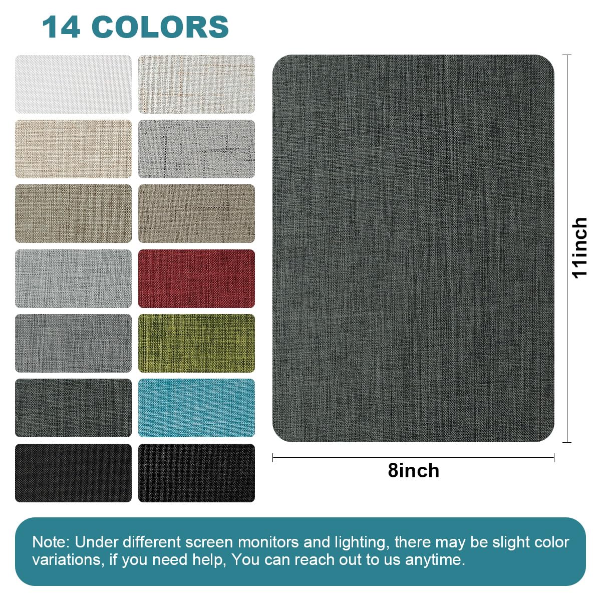 J.CARP 2Pcs Linen Repair Patches, Large Self-Adhesive Fabric Patch for Sofas, Couch, Furniture, Car