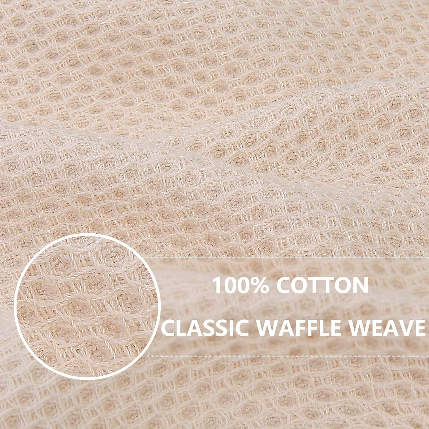 Homaxy 100% Cotton Waffle Weave Kitchen Dish Cloths, Ultra Soft Absorbent Quick Drying Dish Towels