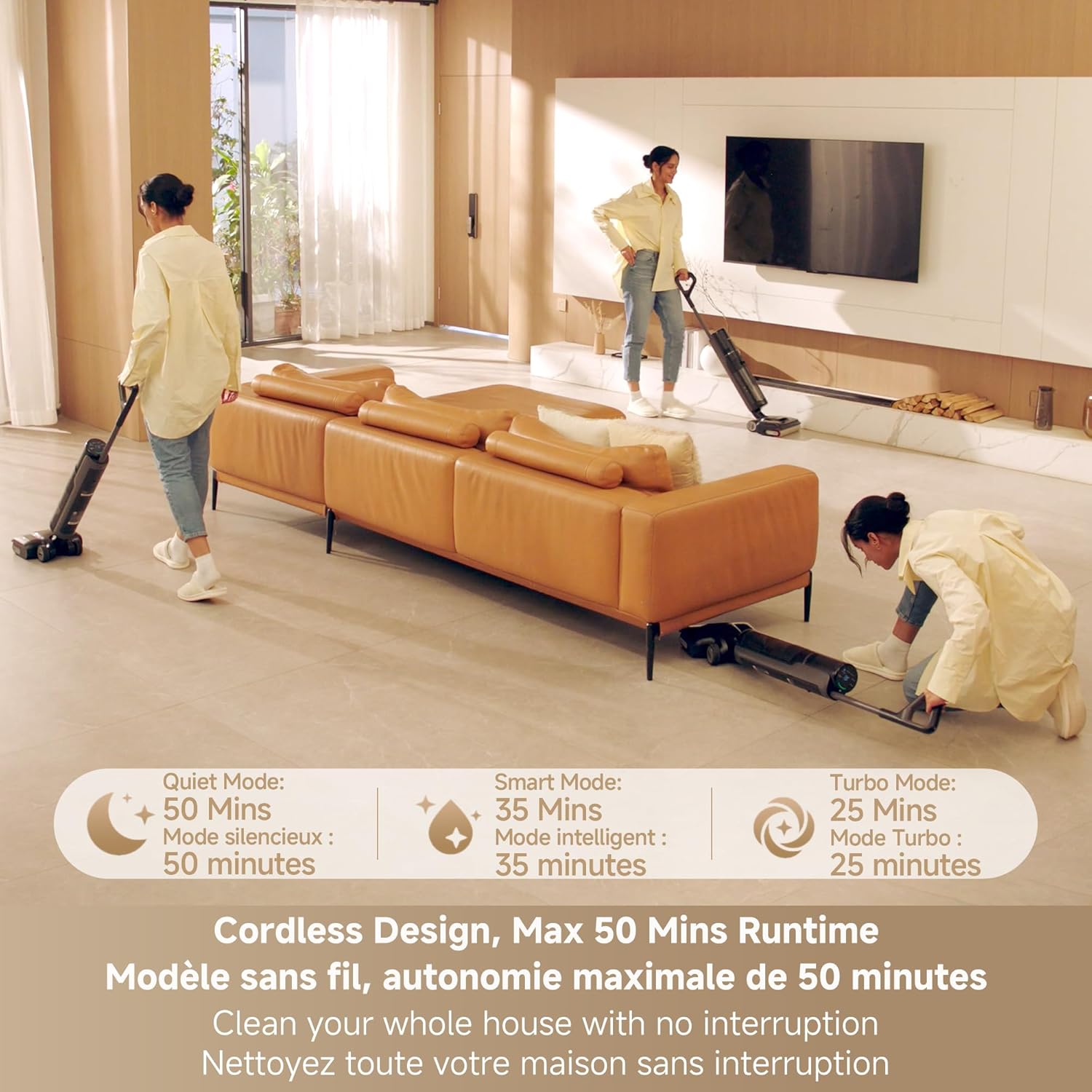 DREAME H12 FlexReach Vacuum Mop, 0 Tangle Wet Dry Vacuum Cleaner, Cordless Vacuum Mop All-in-One
