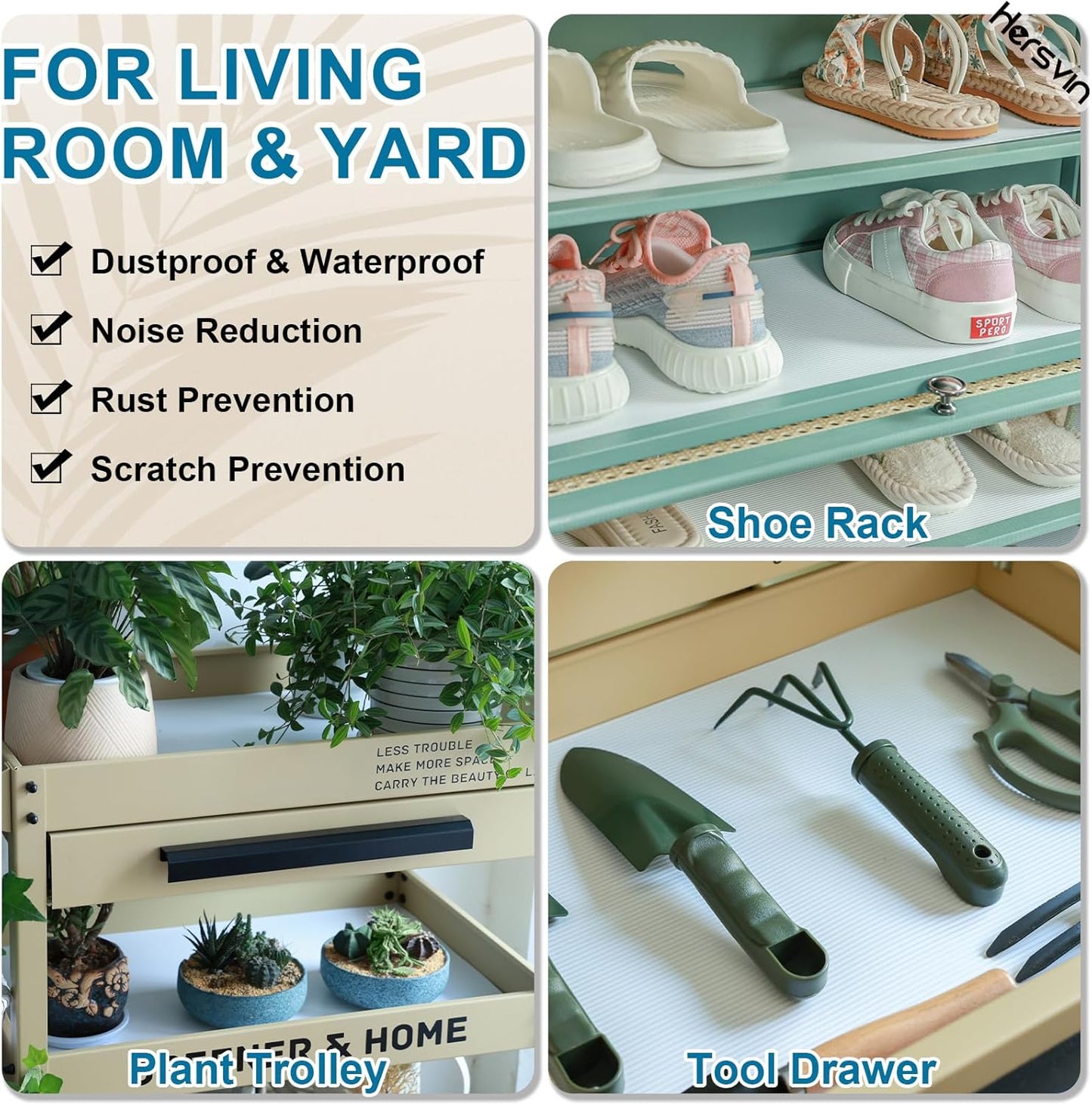 Shelf Liners 20 in x 20 ft EVA Drawer Mats, Non-Adhesive Cupboard Protector, Kitchen Cabinet Lining