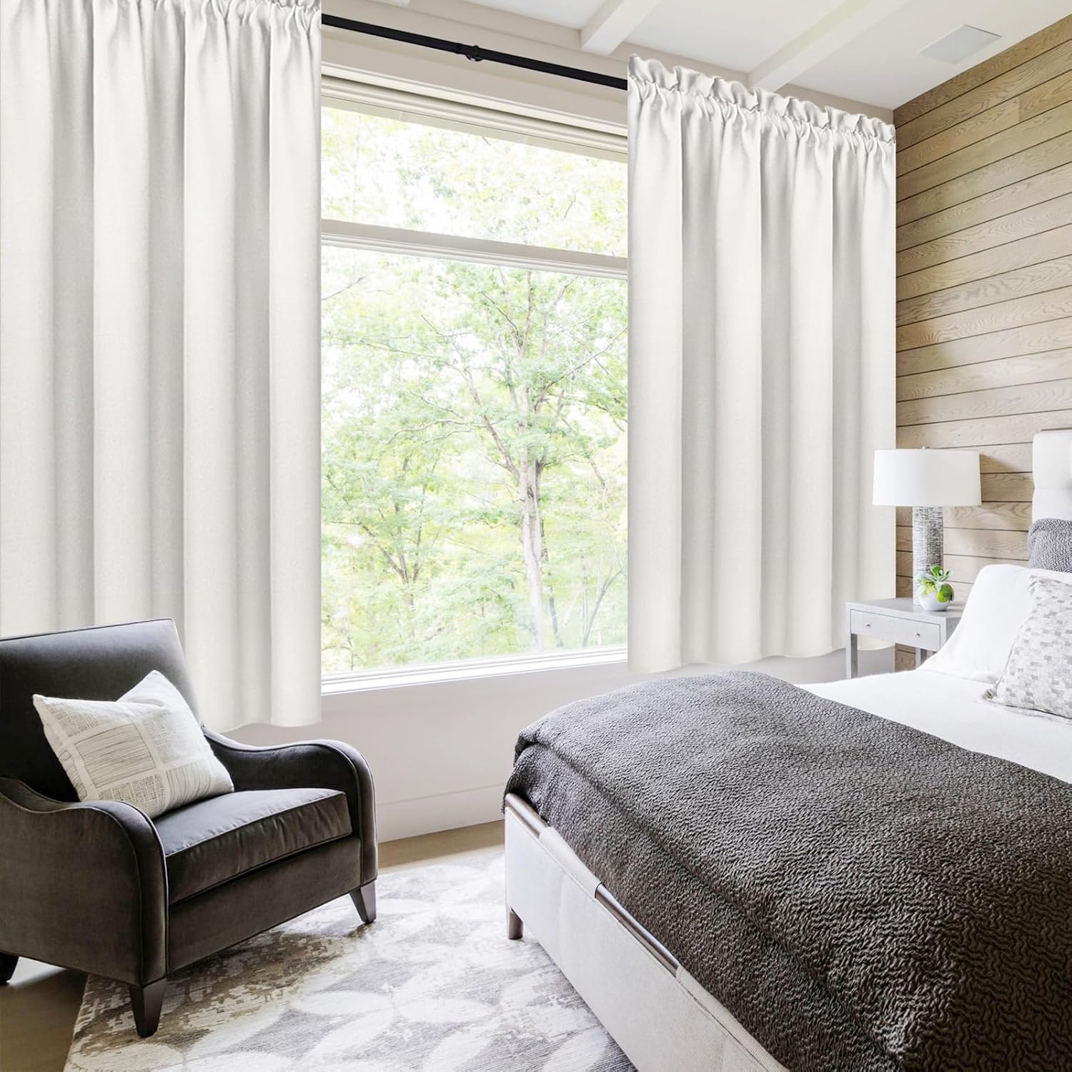 DWCN Blackout Curtains Thermal Insulated, Energy Saving & Noise Reducing Bedroom and Living Room