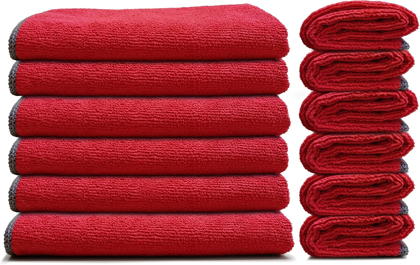 EvaClean Premium Microfiber Cleaning Cloth 16"x16" - Reusable, Washable, Non-Scratch, Microfiber