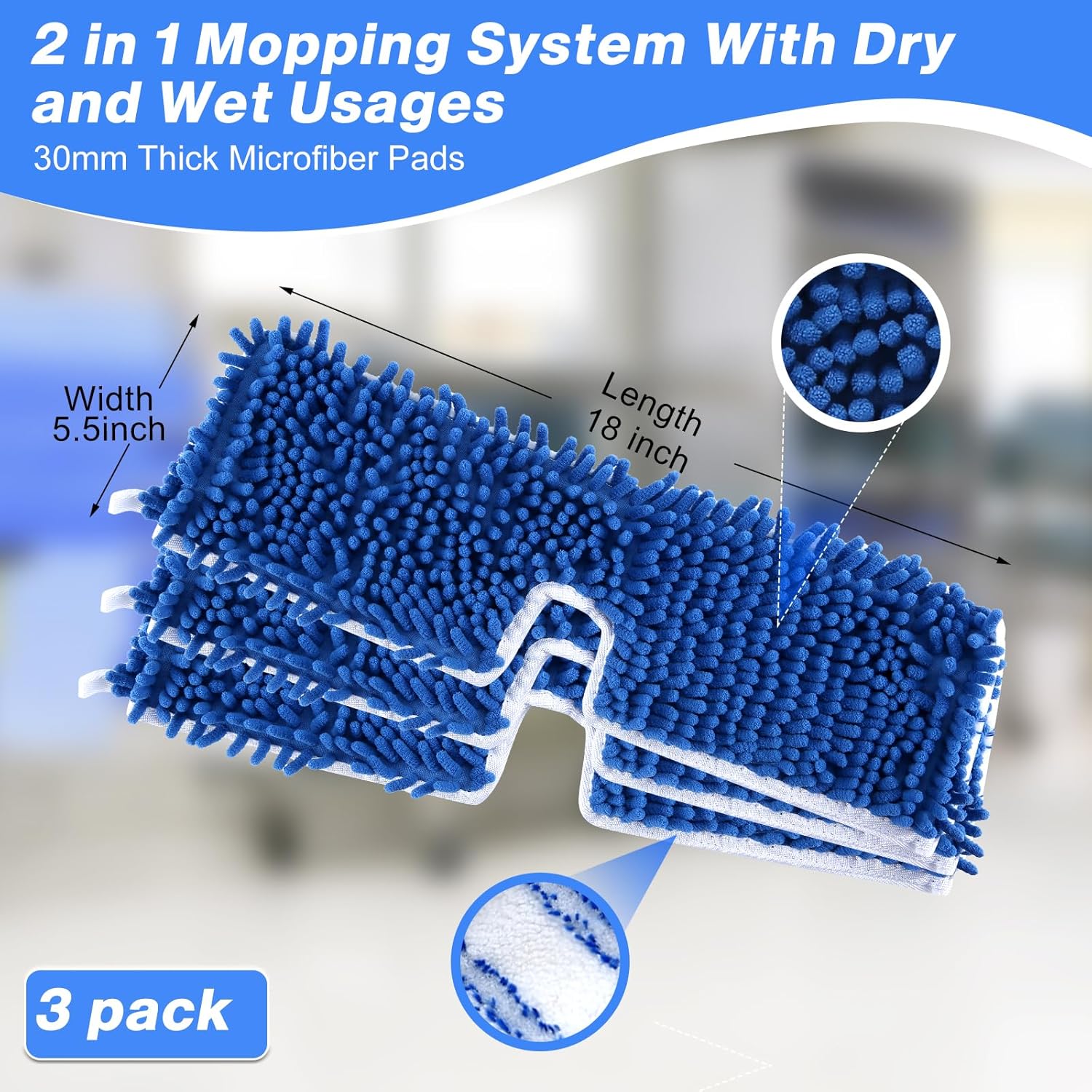 Mop Refill Heads Compatible with O Cedar Dual-Action Flip Mop,Microfiber Replacement Mop Heads for