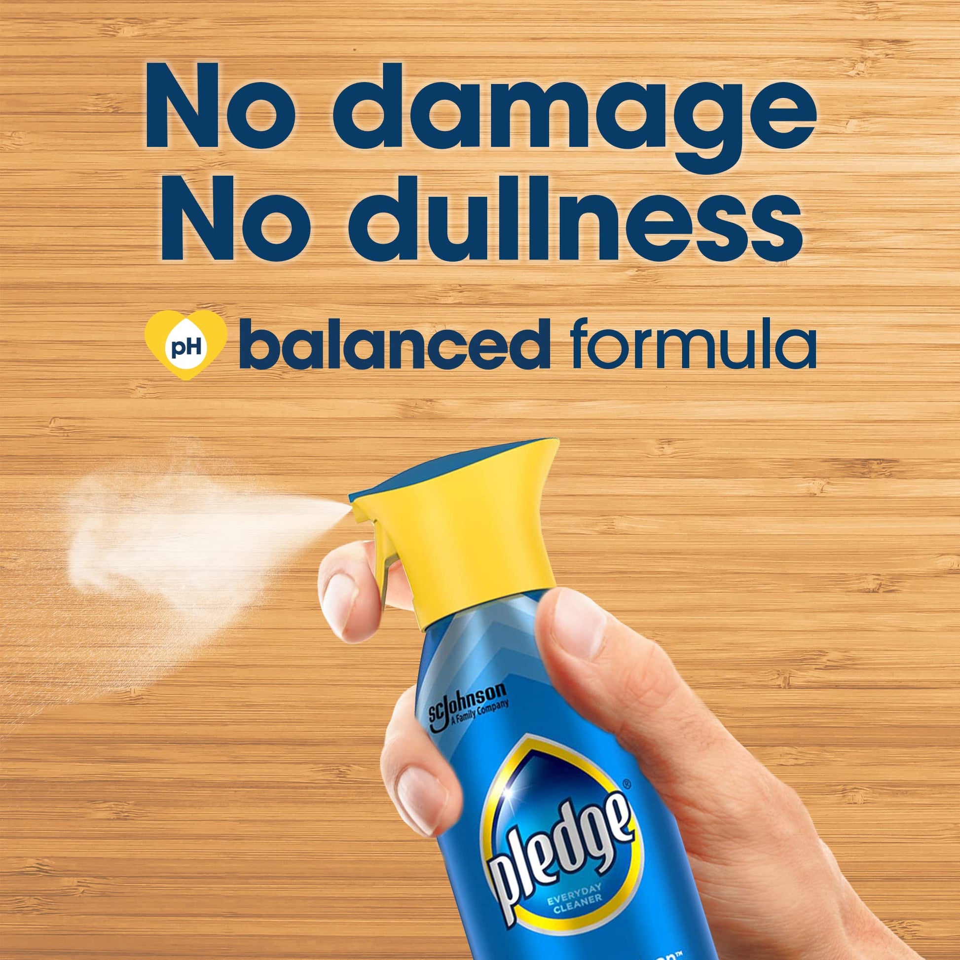 Pledge pH-Balanced Multisurface Spray, Gently Clean 101 Surfaces, Remove Dust and Messes, No