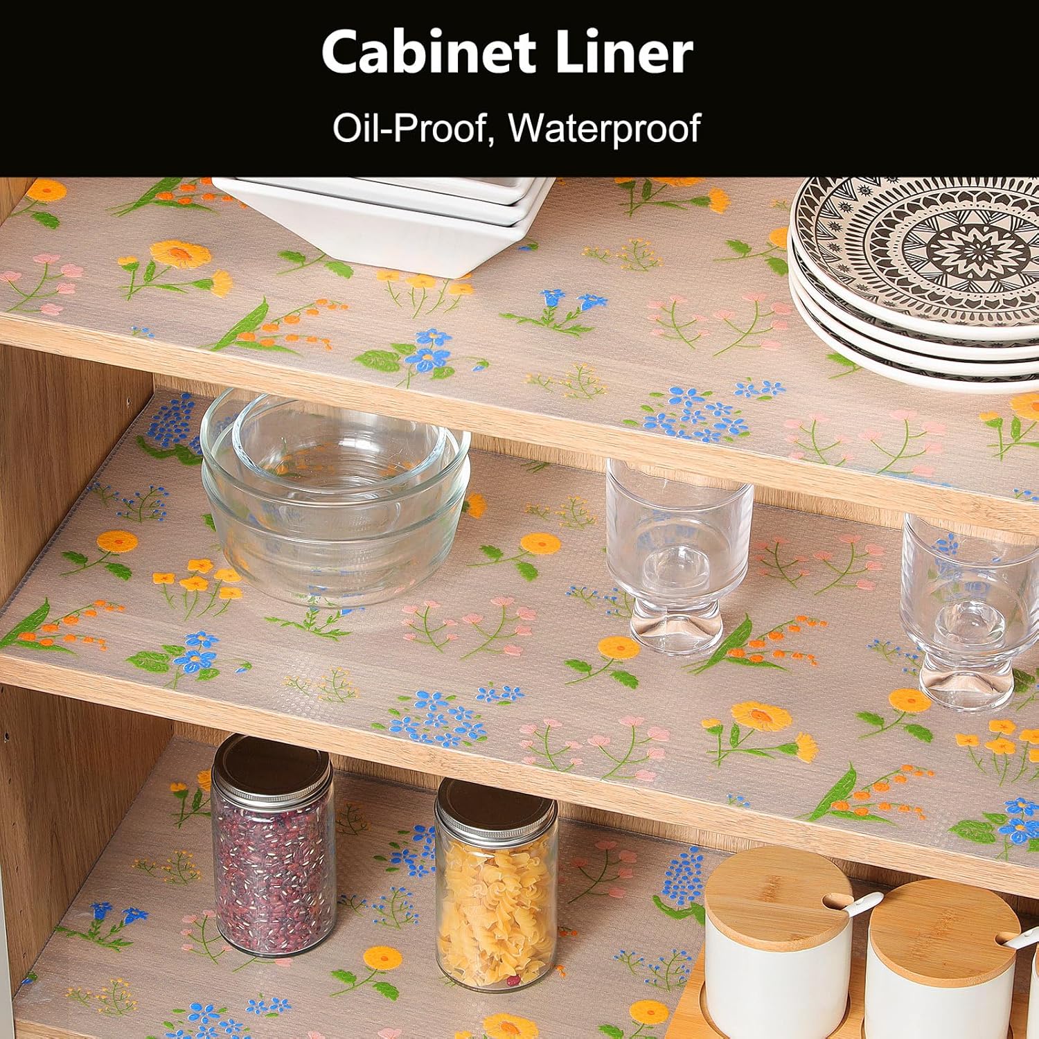 INNOLITES Non-Slip Shelf Liner – Cabinet & Drawer Liner Non-Adhesive – Waterproof Oil-Proof