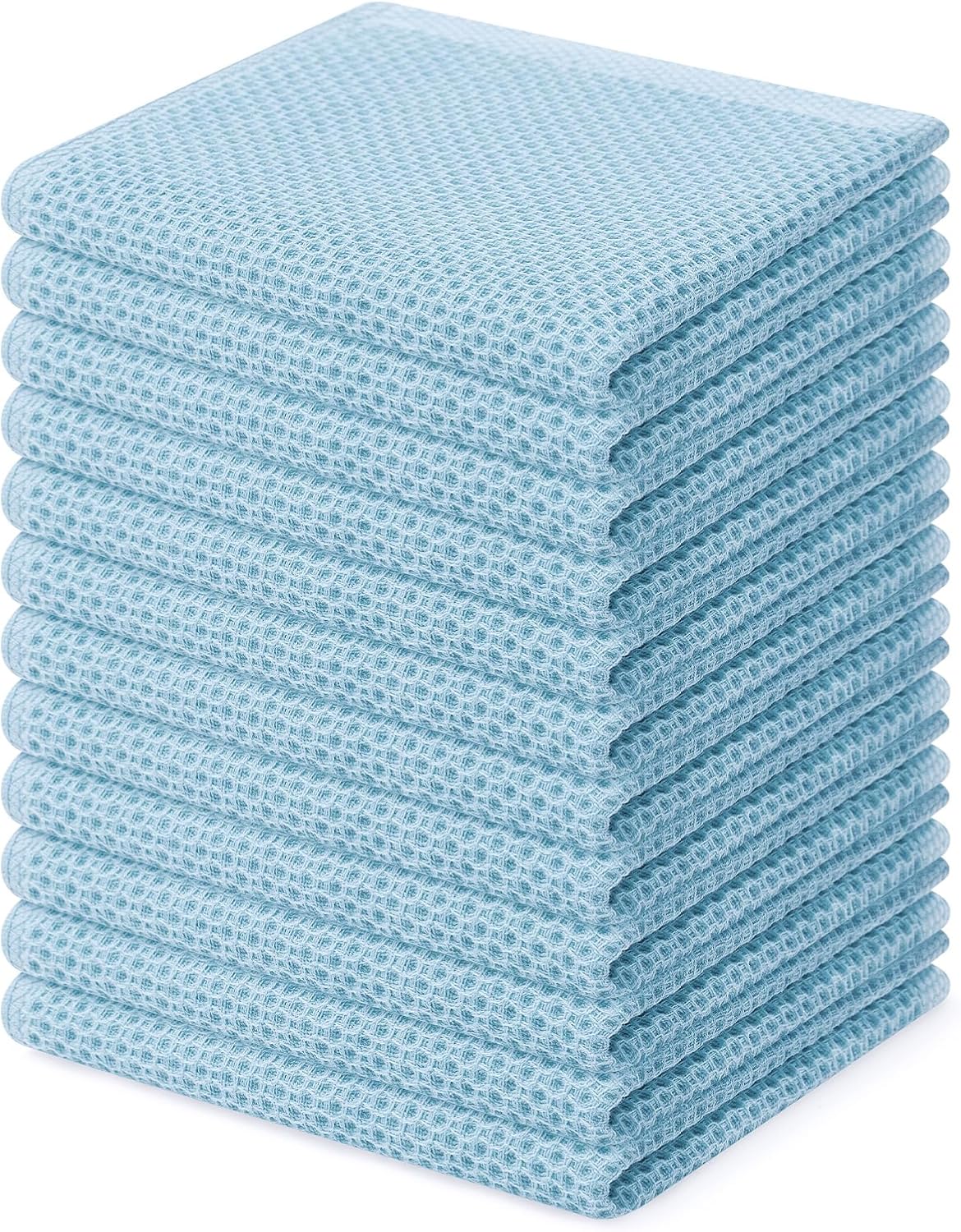 Homaxy 100% Cotton Waffle Weave Kitchen Dish Cloths, Ultra Soft Absorbent Quick Drying Dish Towels