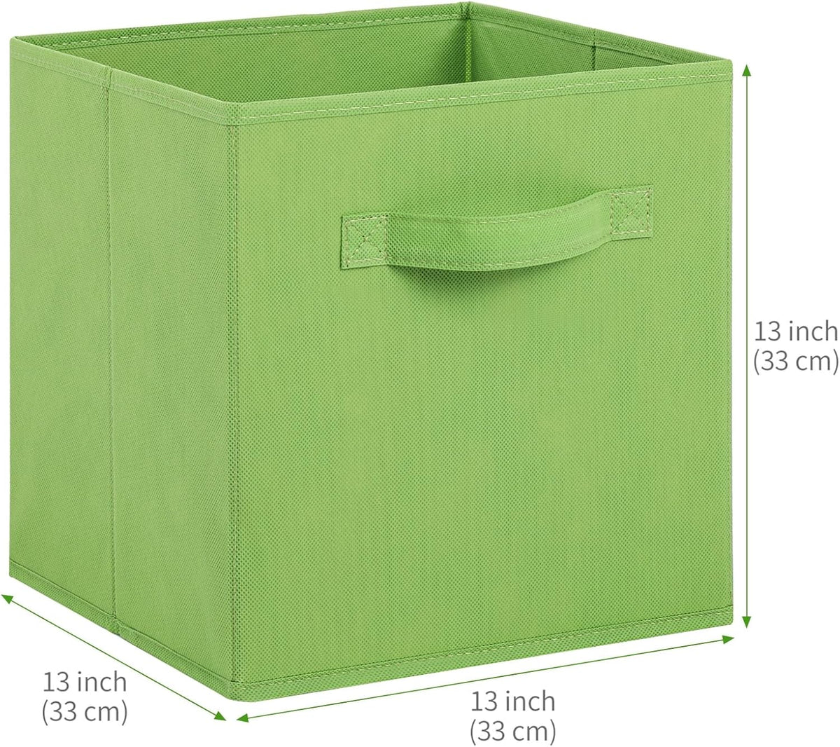 Stero 13x13x13 Inch Fabric Storage Bins 6 Pack Fun Colored Durable Storage Cubes with Handles