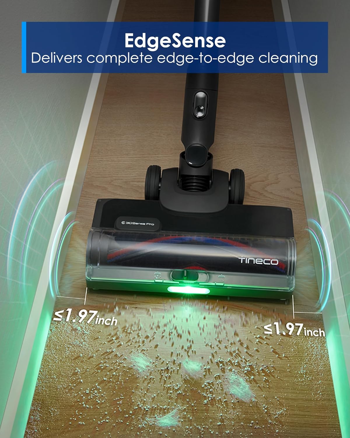 Tineco Pure ONE S70 Cordless Vacuum Cleaner, 200AW Powerful Suction, 3D Sense Pro Cleaning System