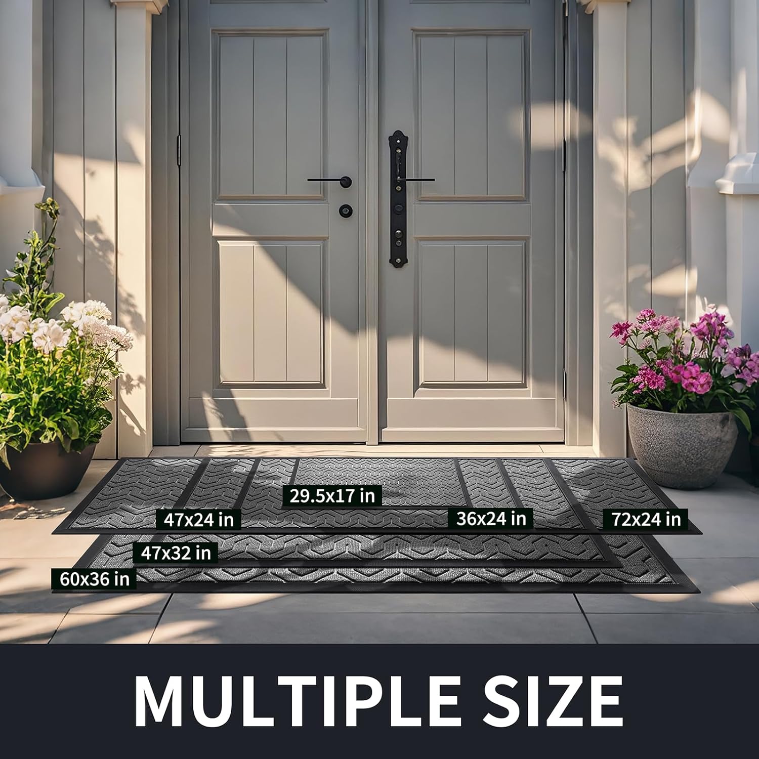 Yimobra Large Door Mat Outside Entrance 47x32, Waterproof Heavy Duty Outdoor Mats for Front Door