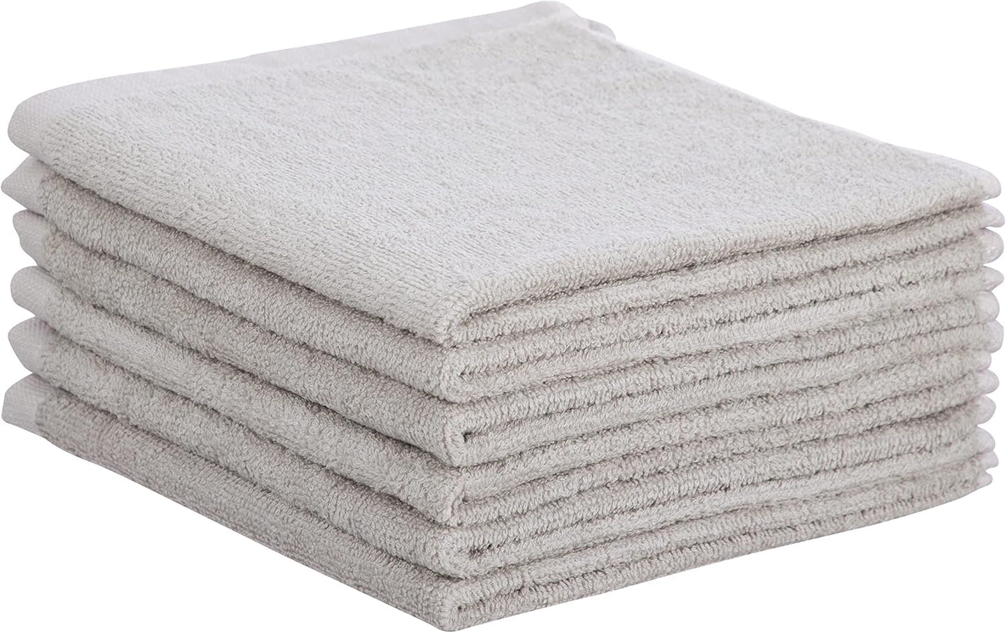 Superio Cotton Terry Washcloths Grey Towels 100% Cotton Cleaning Cloth 16" Rags Wash Clothes for