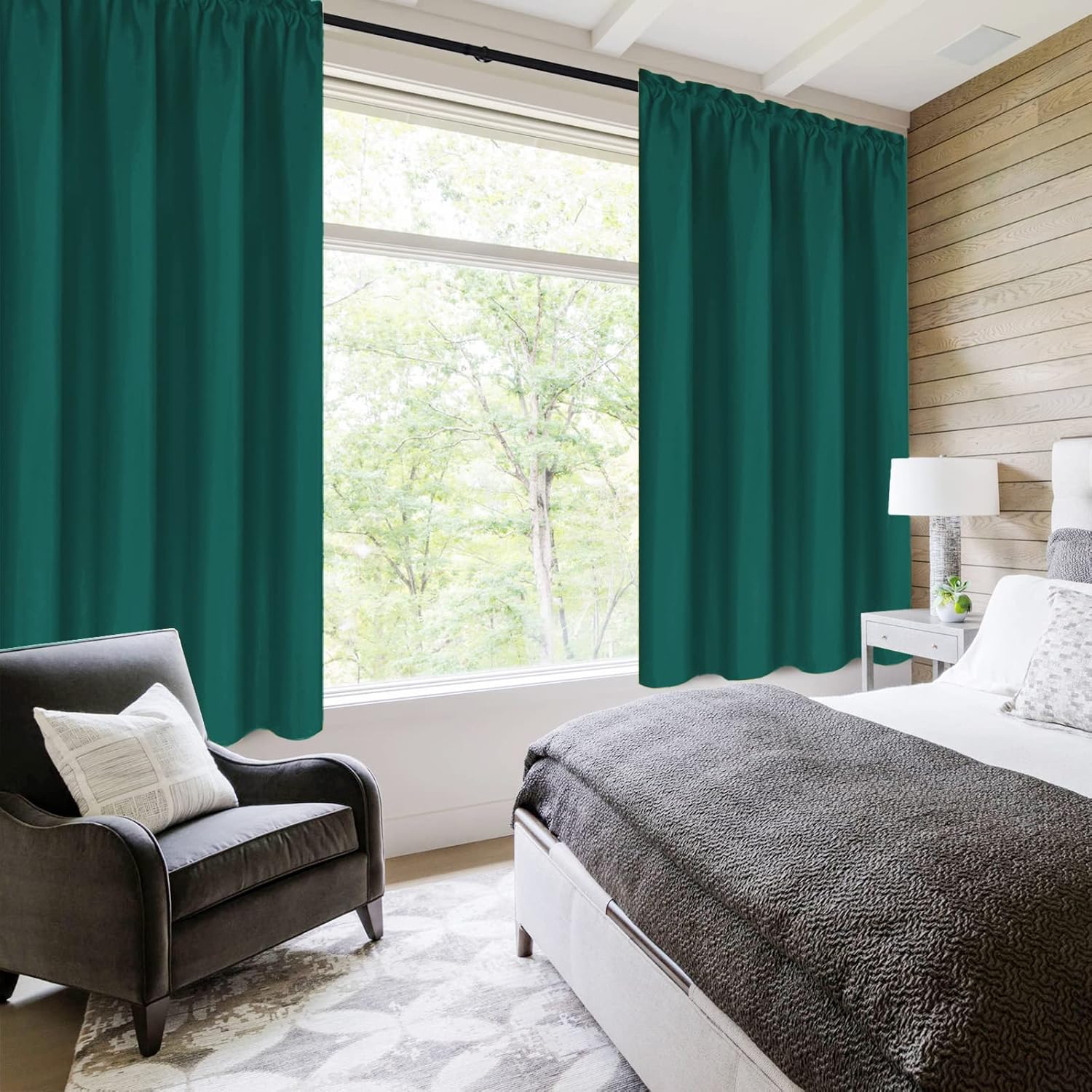 DWCN Blackout Curtains Thermal Insulated, Energy Saving & Noise Reducing Bedroom and Living Room