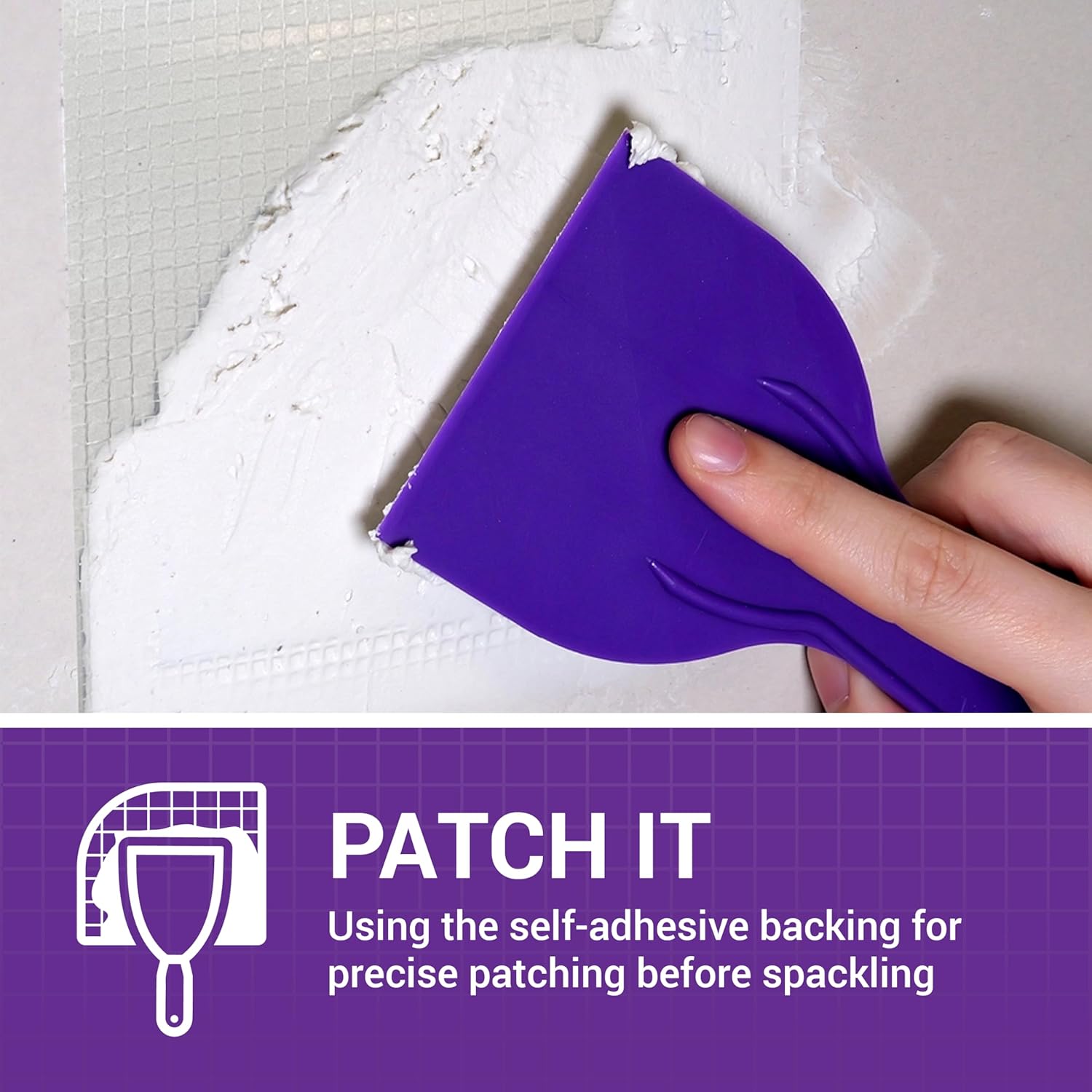 StrongPatch® 6 in. x 6 in. Flexible Self-Adhesive Wall Repair Patch (3-Pack) – Versatile