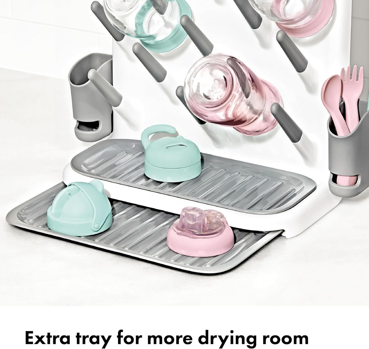 OXO Tot Expandable Drying Rack – Space-Saving Drying Rack | Newborn and Baby Essentials |