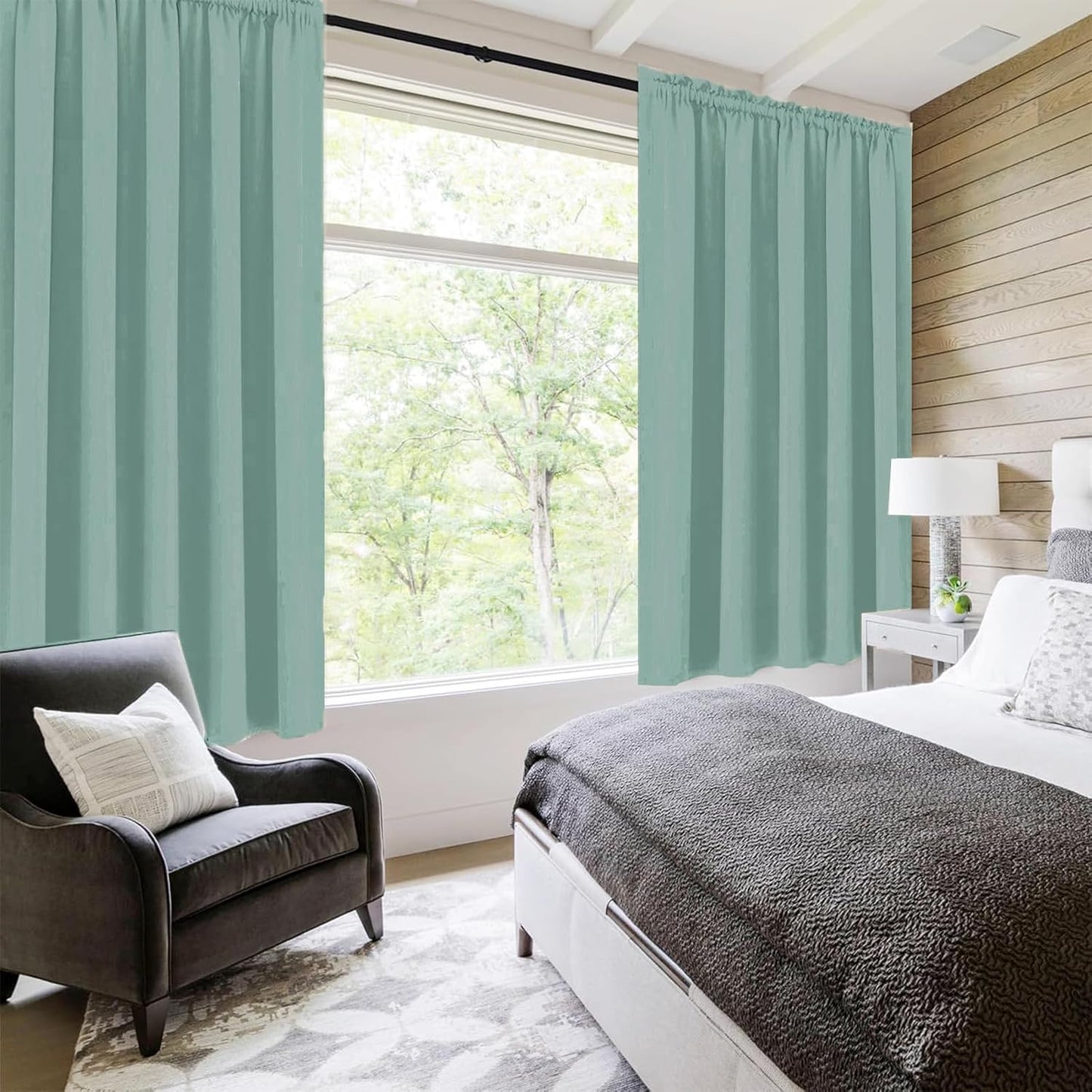 DWCN Blackout Curtains for Living Room Thermal Insulated, Energy Saving & Noise Reducing Bedroom