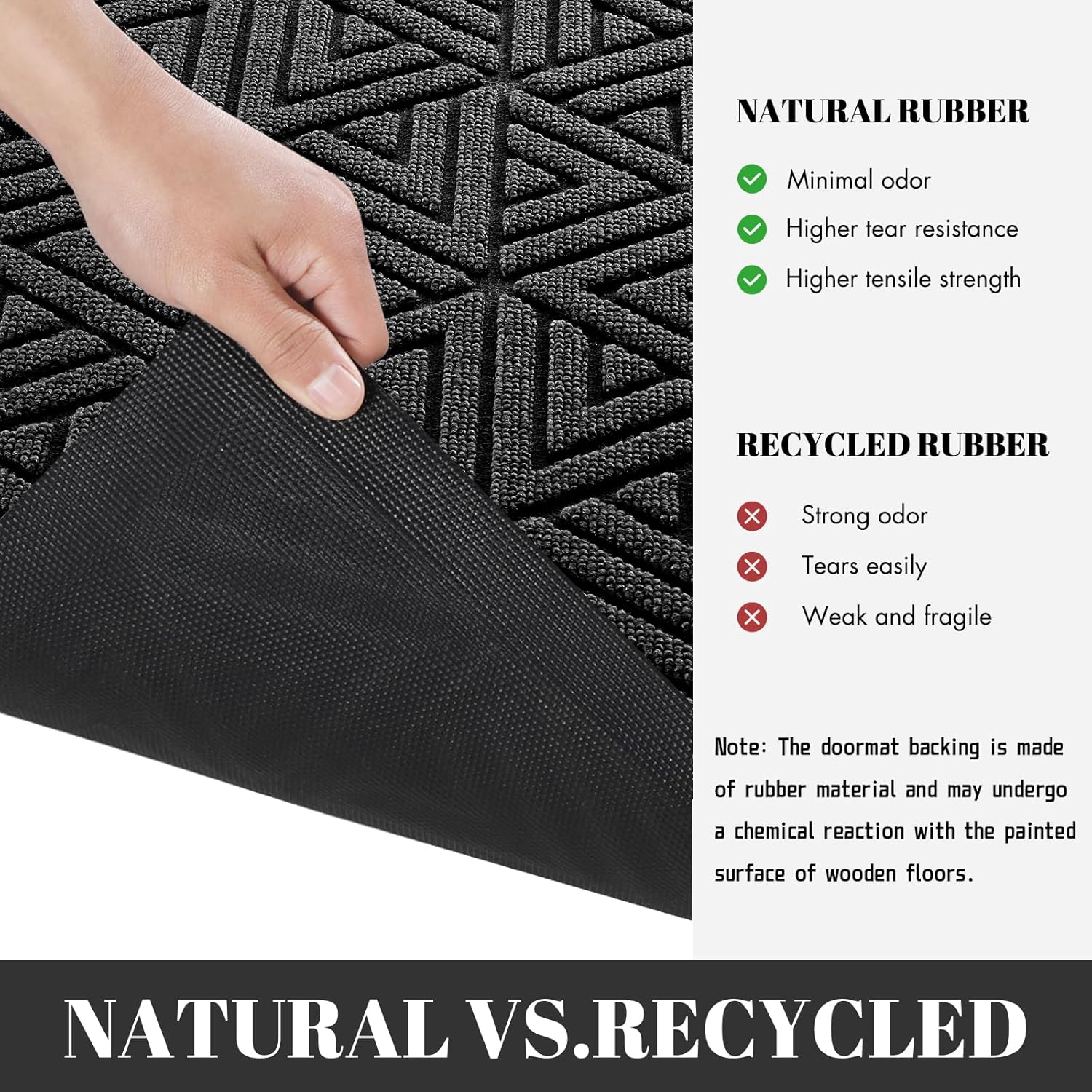 Yimobra Large Door Mat 36x24, All-Weather Waterproof Non-Slip Welcome Matt Outdoor, Heavy Duty Non