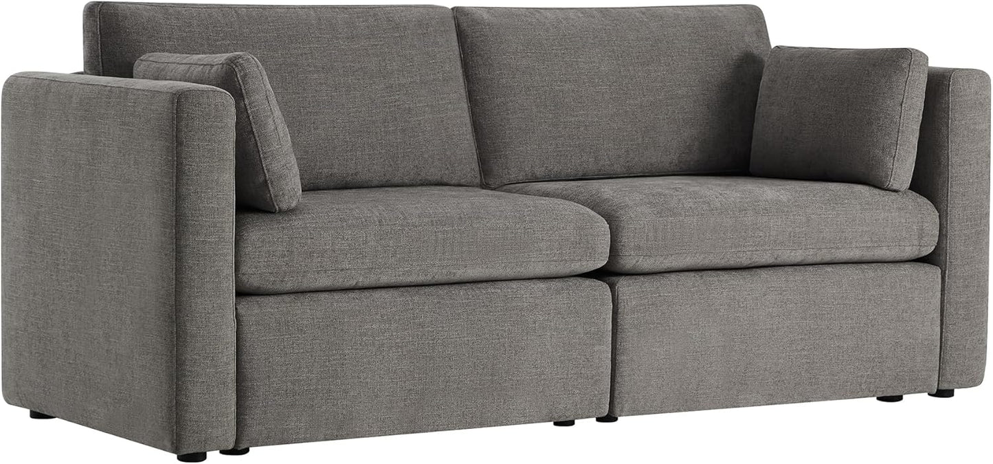CHITA Small Modular Sectional Fabric Sofa Set, Extra Comfty Loveseat Cloud Couch, FSC Certified