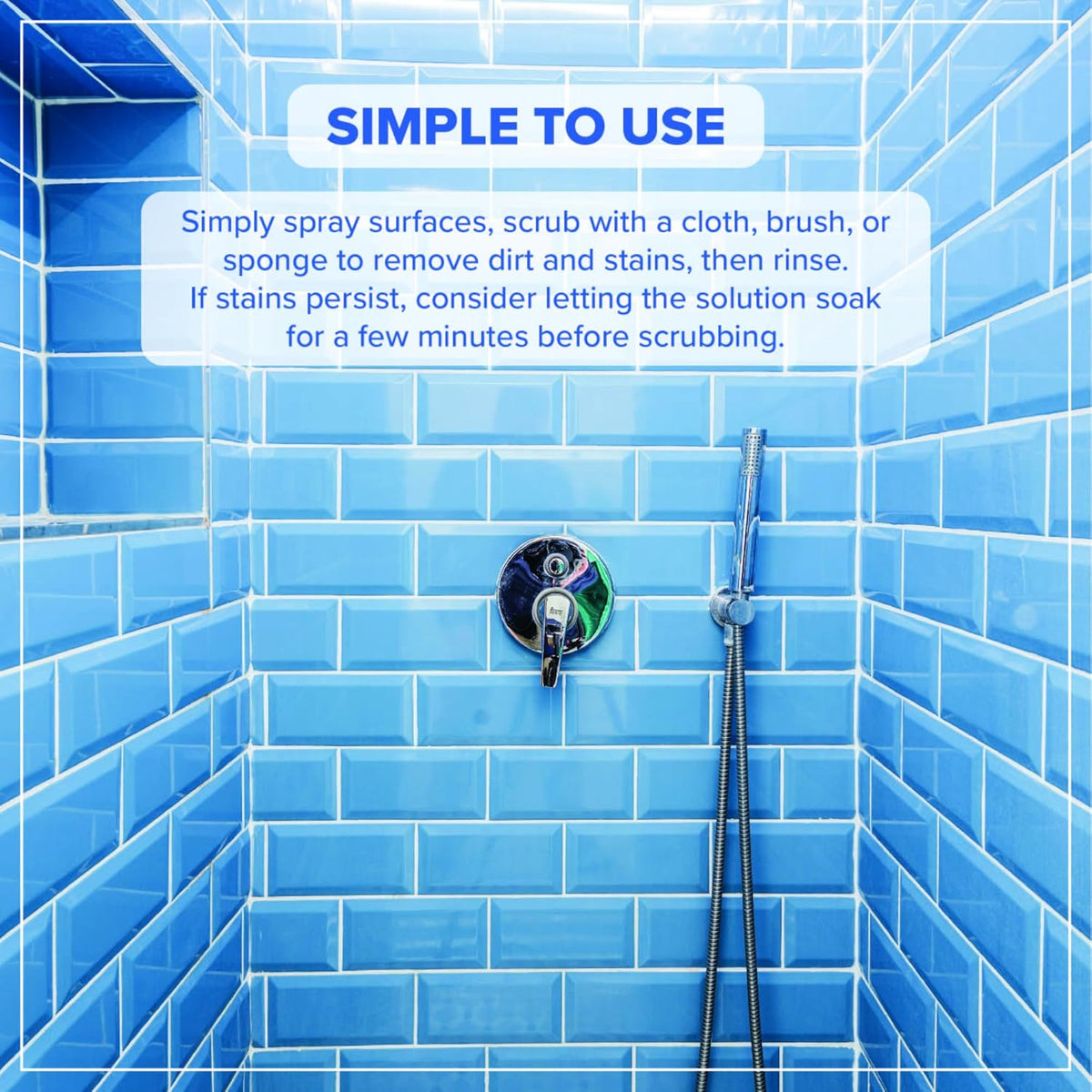 Fiberglass Shower Cleaner - 32 oz Fiberglass Cleaner for Bathtubs, Showers, Tile, Faucets &