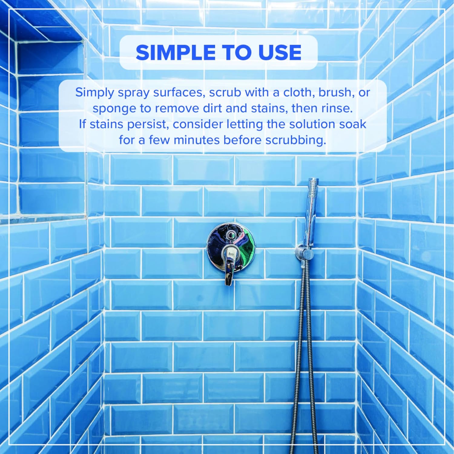 Fiberglass Shower Cleaner - 32 oz Fiberglass Cleaner for Bathtubs, Showers, Tile, Faucets &