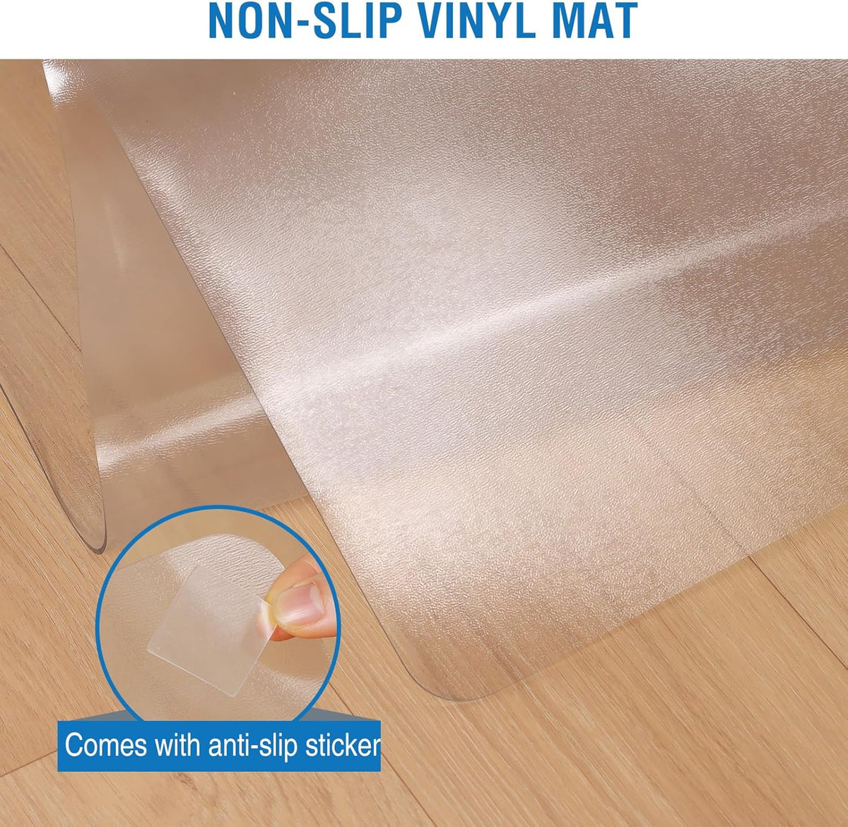 Clear Chair Mat, FUNMAT 36" x 28" Chair Mat for Hard Floors, Vinyl Floor Mat for Home Office