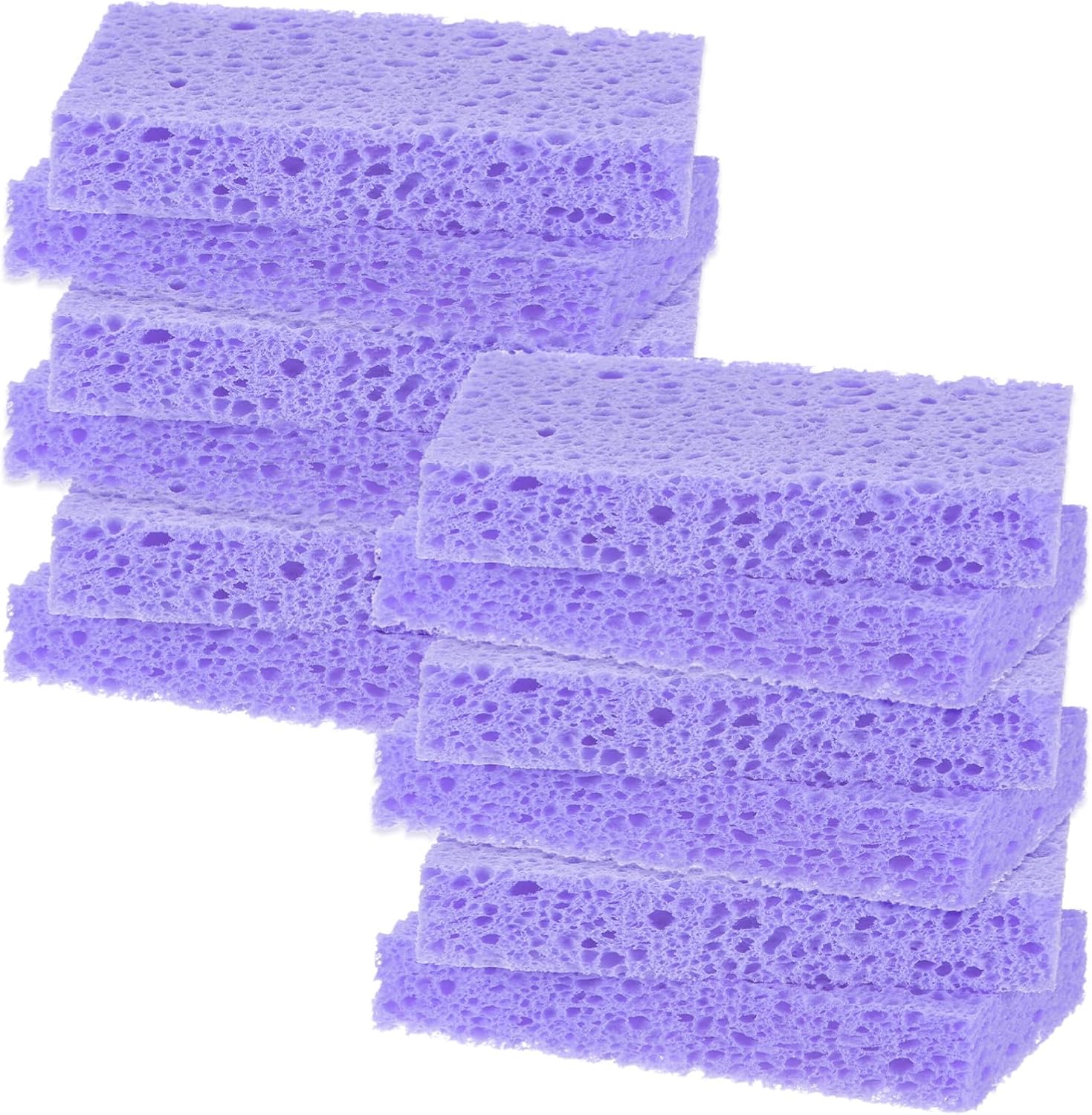 12-Pack Kitchen Sponges, Condense Eco Cellulose Non-Scratch Scrub Heavy Sponge for
