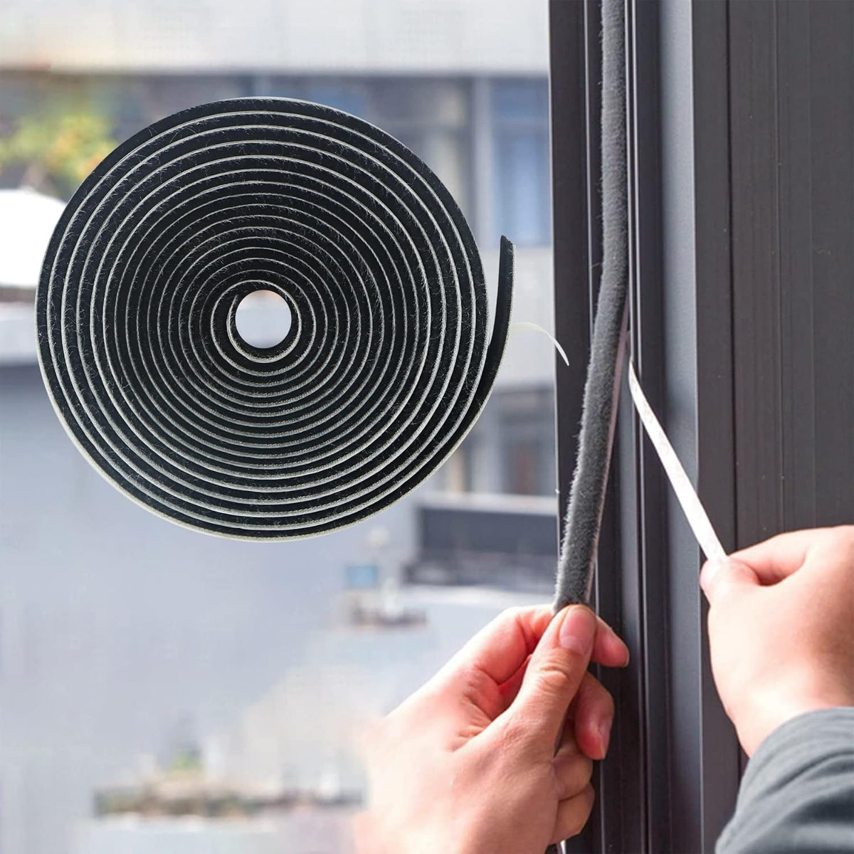 39.4FT Brush Weather Stripping, Neat Pile Self Adhesive Seal Strip for Windows and Door