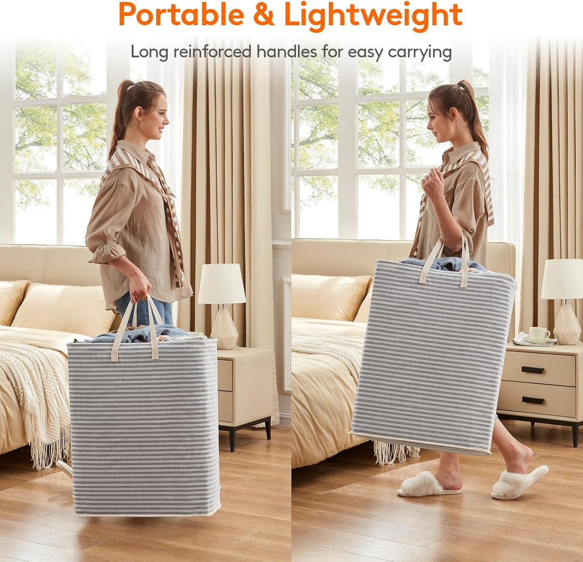 Lifewit 3 Pack Laundry Hamper Large Collapsible Laundry Baskets, Freestanding Waterproof Clothes