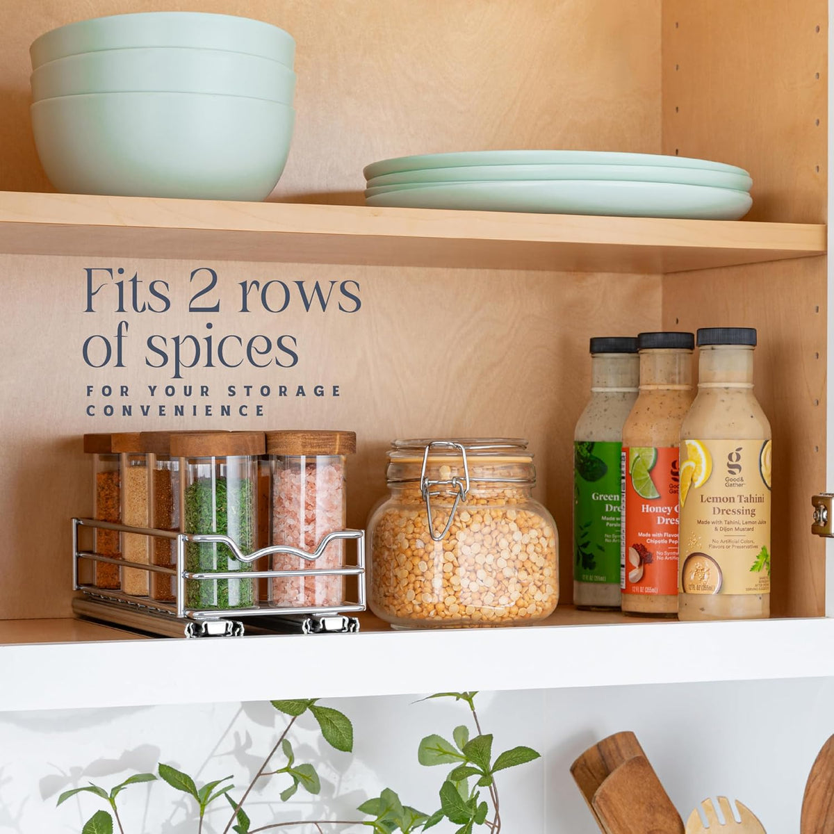 Pull Out Cabinet Organizer for Spices, Cans - Heavy Duty with Lifetime Limited Warranty- Pull Out