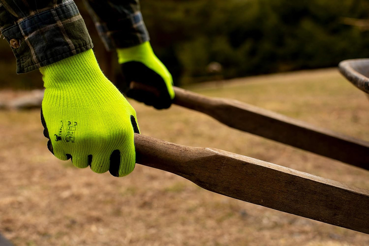 G & F Products G & F 1516 12 Pairs Pack Premium High Visibility Work and gardening Gloves for Men