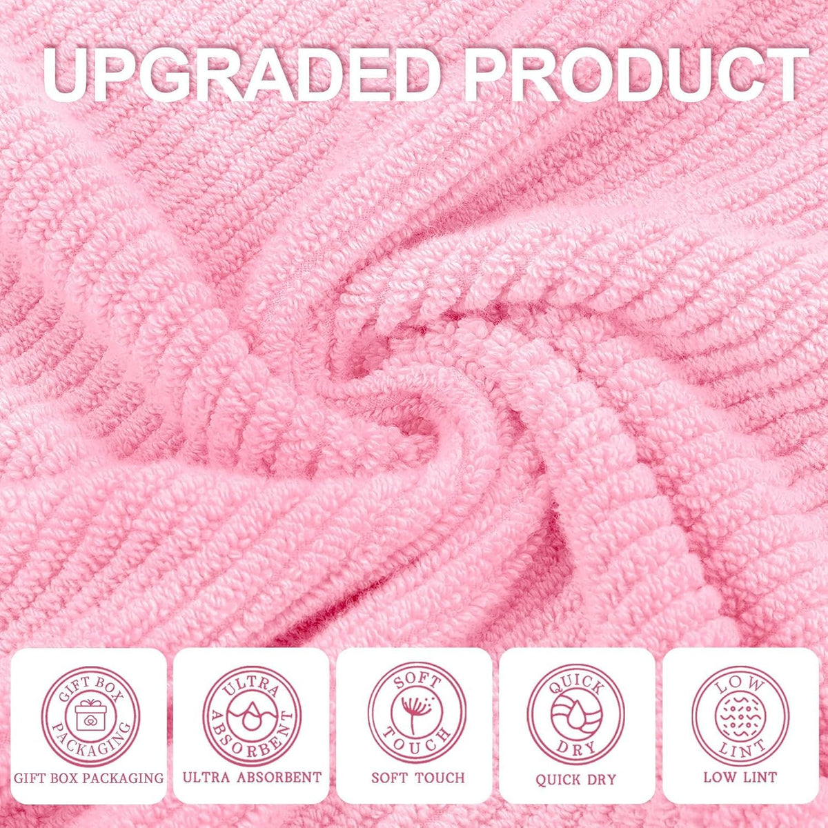 VOOVA & MOVAS Towels for Face, 13"x13" - 100% Cotton | Lightweight | Thick | Quick Dry | Soft |