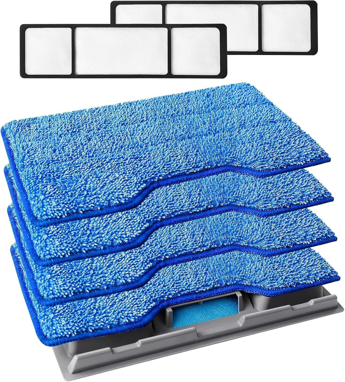 KEEPOW Reusable Mop Pads Refills Compatible with Shark VACMOP VM252 VM200 VC205 VM250 VM190