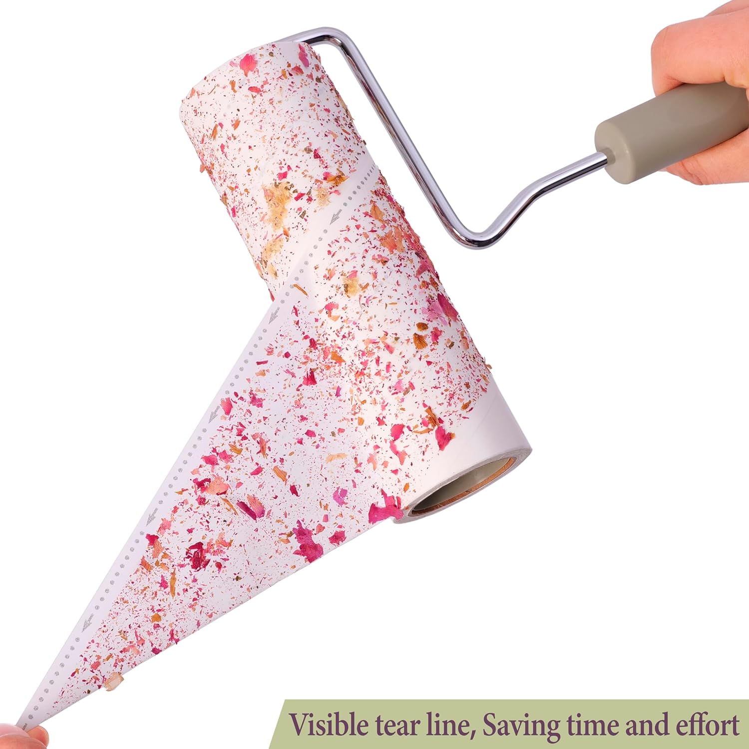Extra Sticky Large Surface Lint Roller, 6.3'' Giant Lint Roller for Pet Hair, 450 Sheets/ 5
