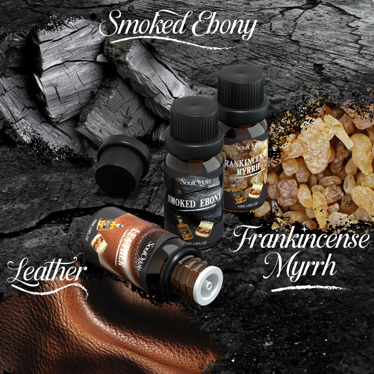Gentleman Fragrance Oils Set, Essential Oil for Diffuser, Diffuser Oil, Use for Soap Candle Making