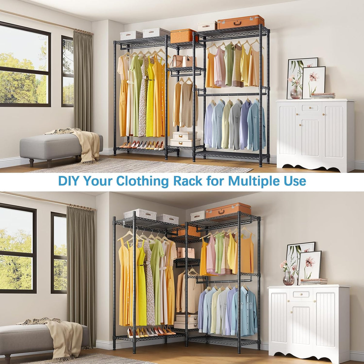 VIPEK Classic V6 Plus Wire Garment Rack Heavy Duty Clothing Rack for Hanging Clothes, Metal
