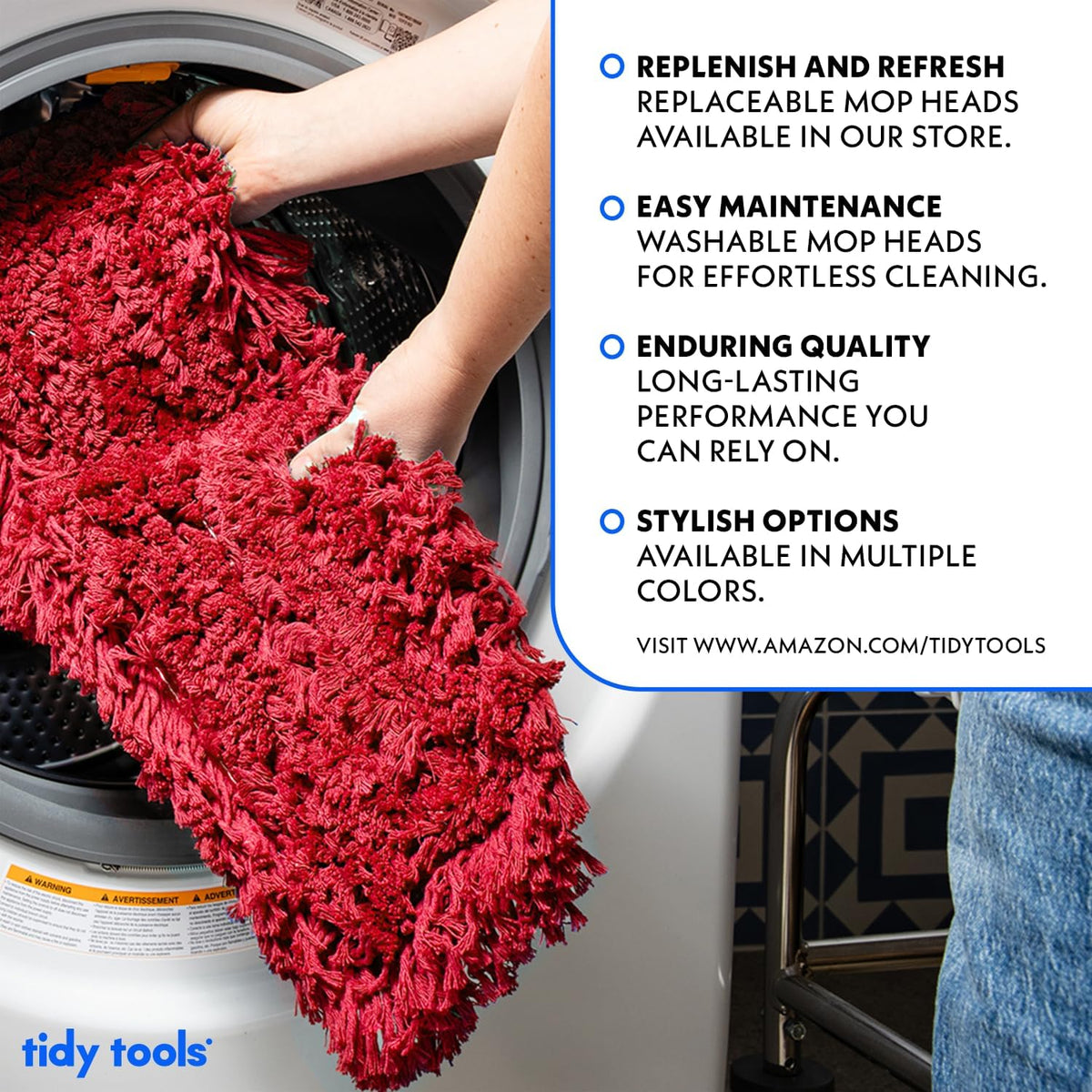 Commercial Dust Mop Replacement Head – 36 x 5 in. Cotton Nylon Reusable Mop Head – Industrial Dust