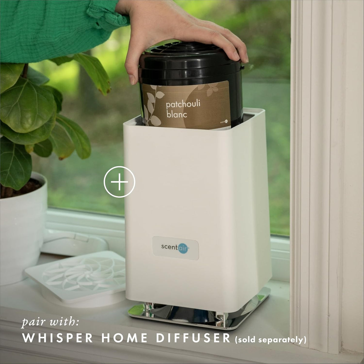 ScentAir Whisper Home Monthly Plug-in Refill, Fragrance Cartridge for Home and Office, Patchouli