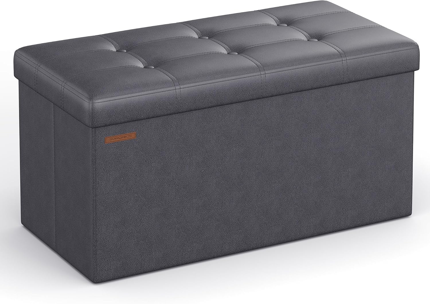 SONGMICS Mazie Collection - 30 Inches Folding Storage Ottoman Bench, Ottoman with Storage, Foot